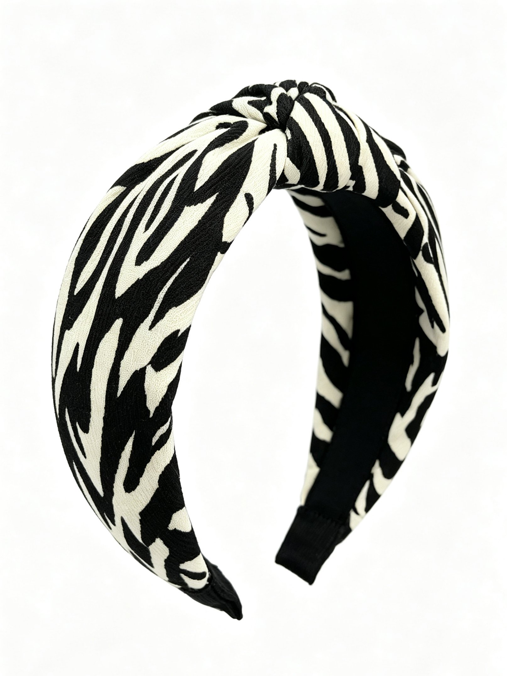 Knotted Zebra Print Minimalist Headband
