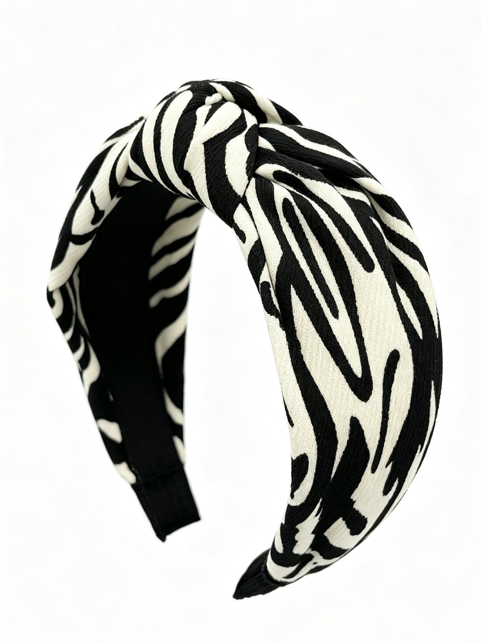 Knotted Zebra Print Minimalist Headband