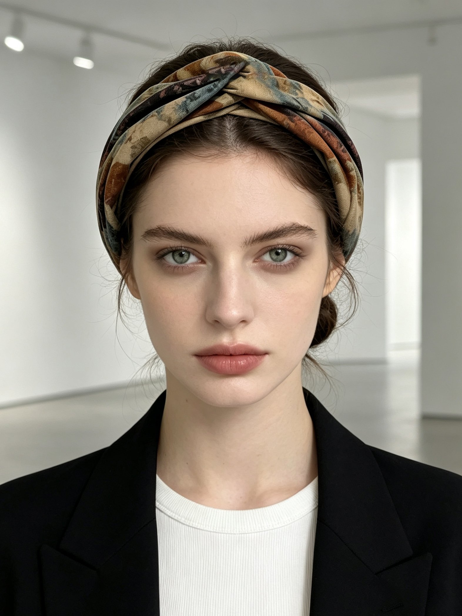 Oil Painting Print Cross Headband