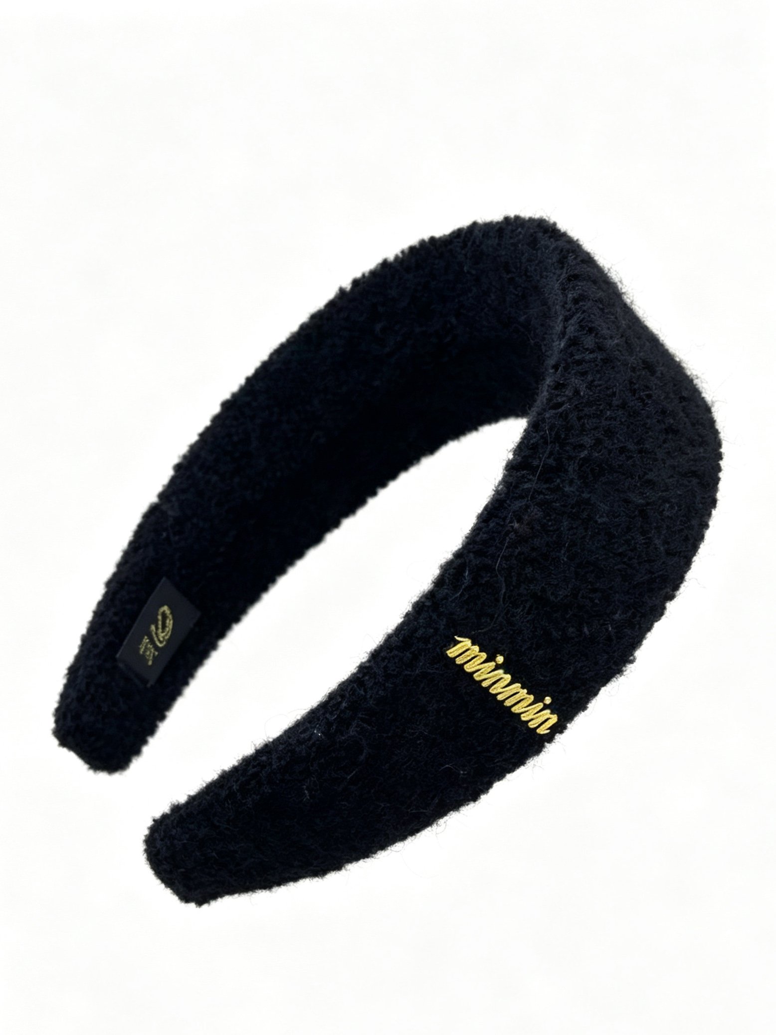 Plush Letter Gold Tag Headband
