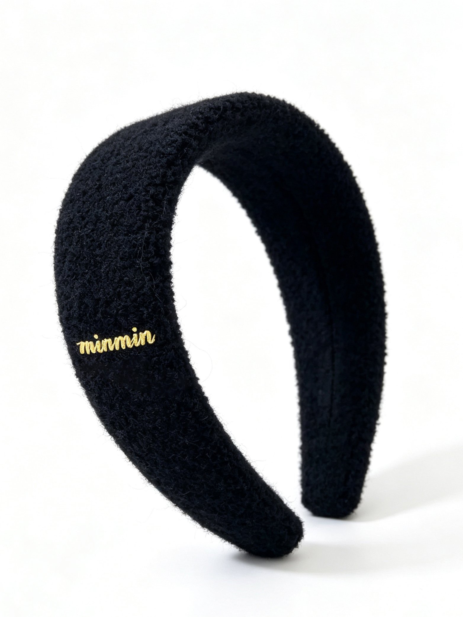 Plush Letter Gold Tag Headband