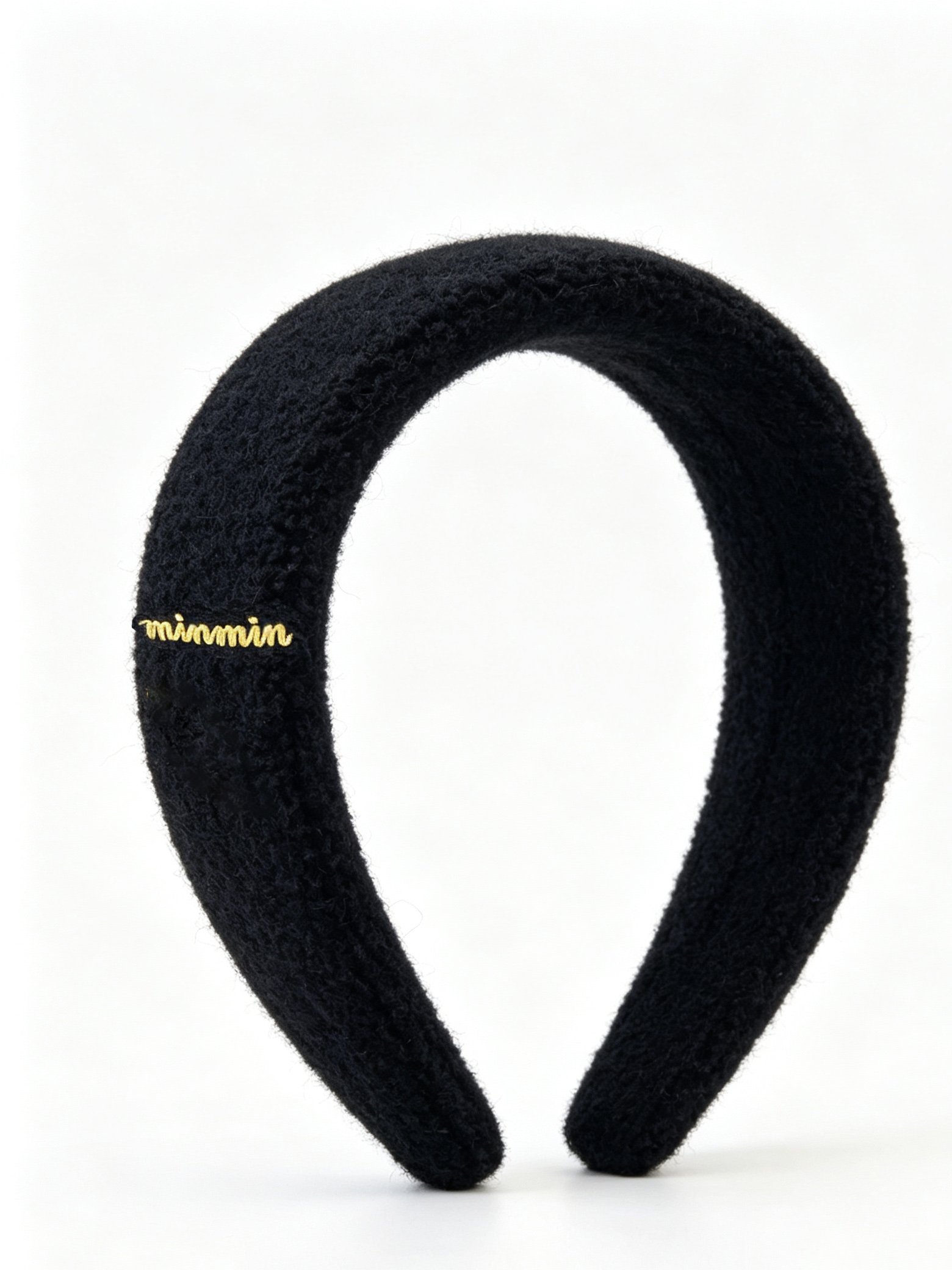 Plush Letter Gold Tag Headband