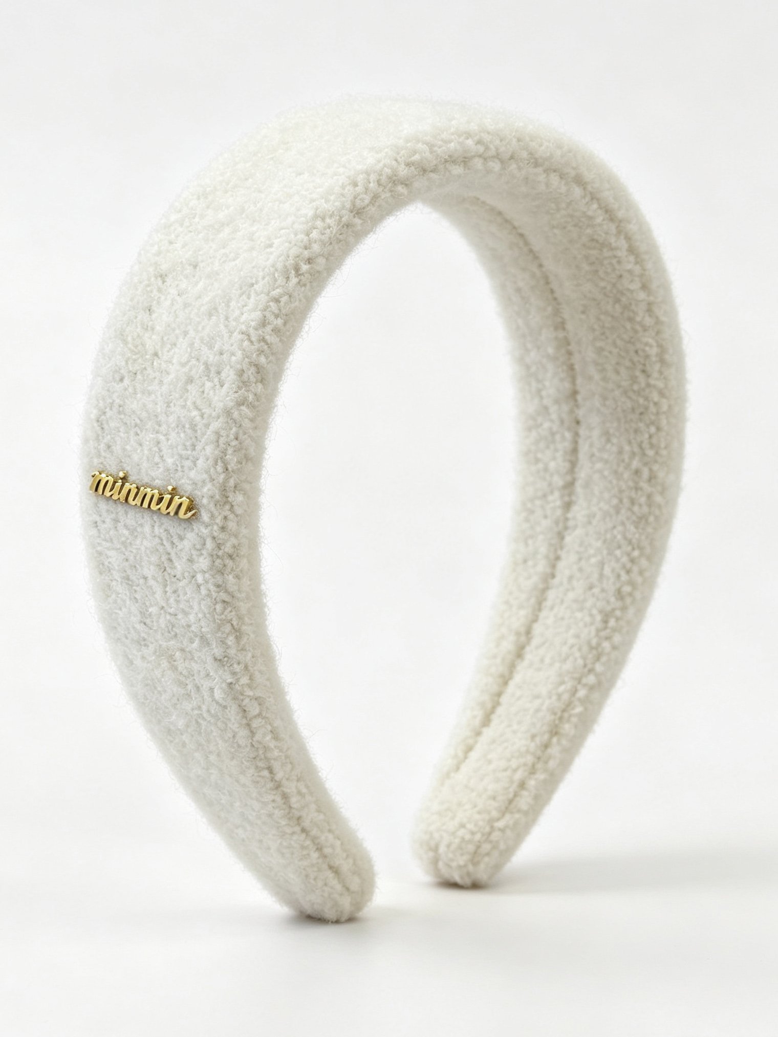Plush Letter Gold Tag Headband