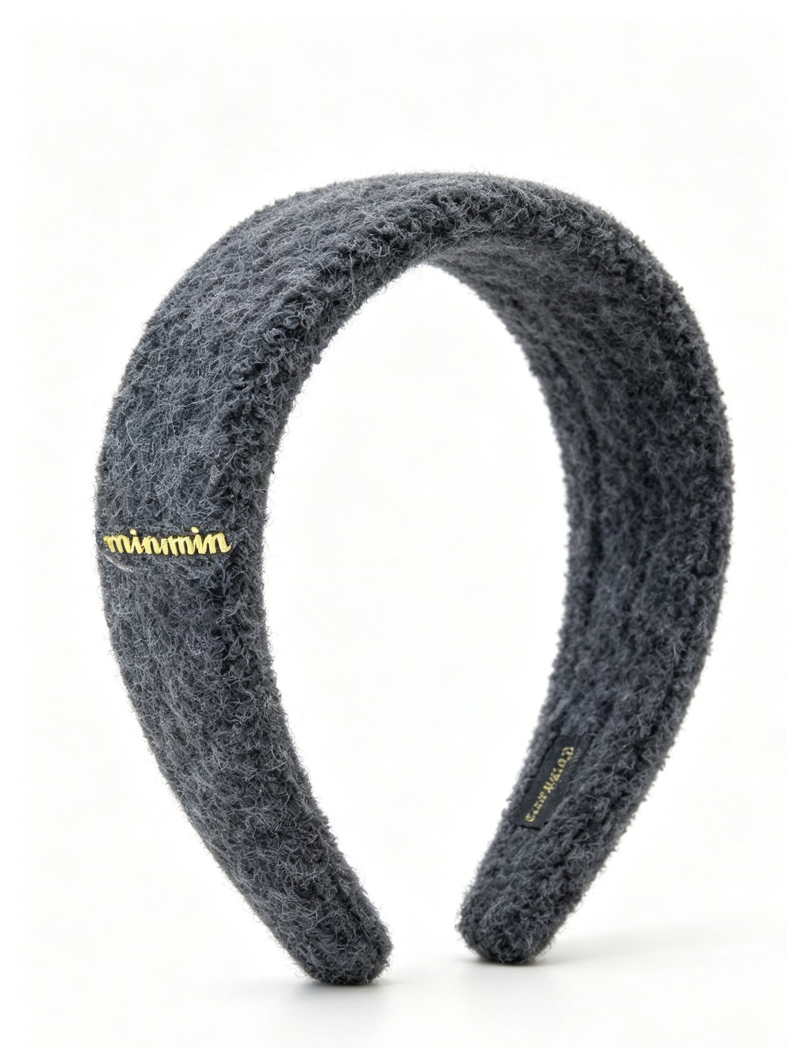 Plush Letter Gold Tag Headband