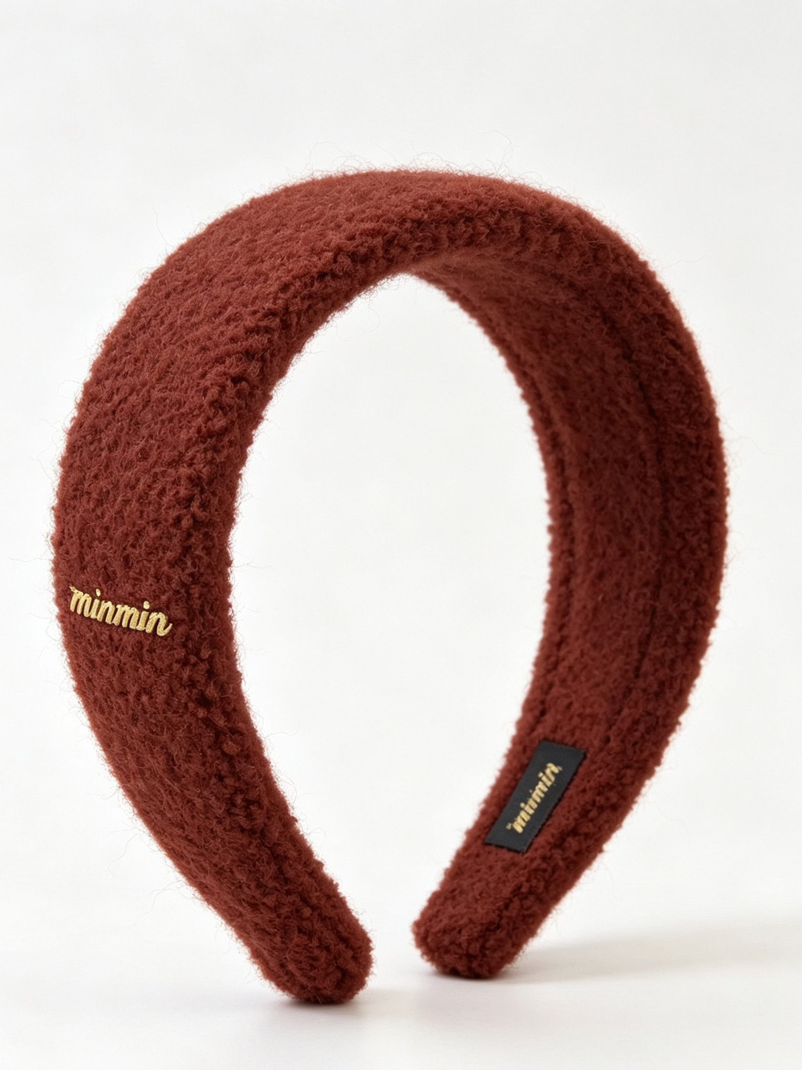 Plush Letter Gold Tag Headband