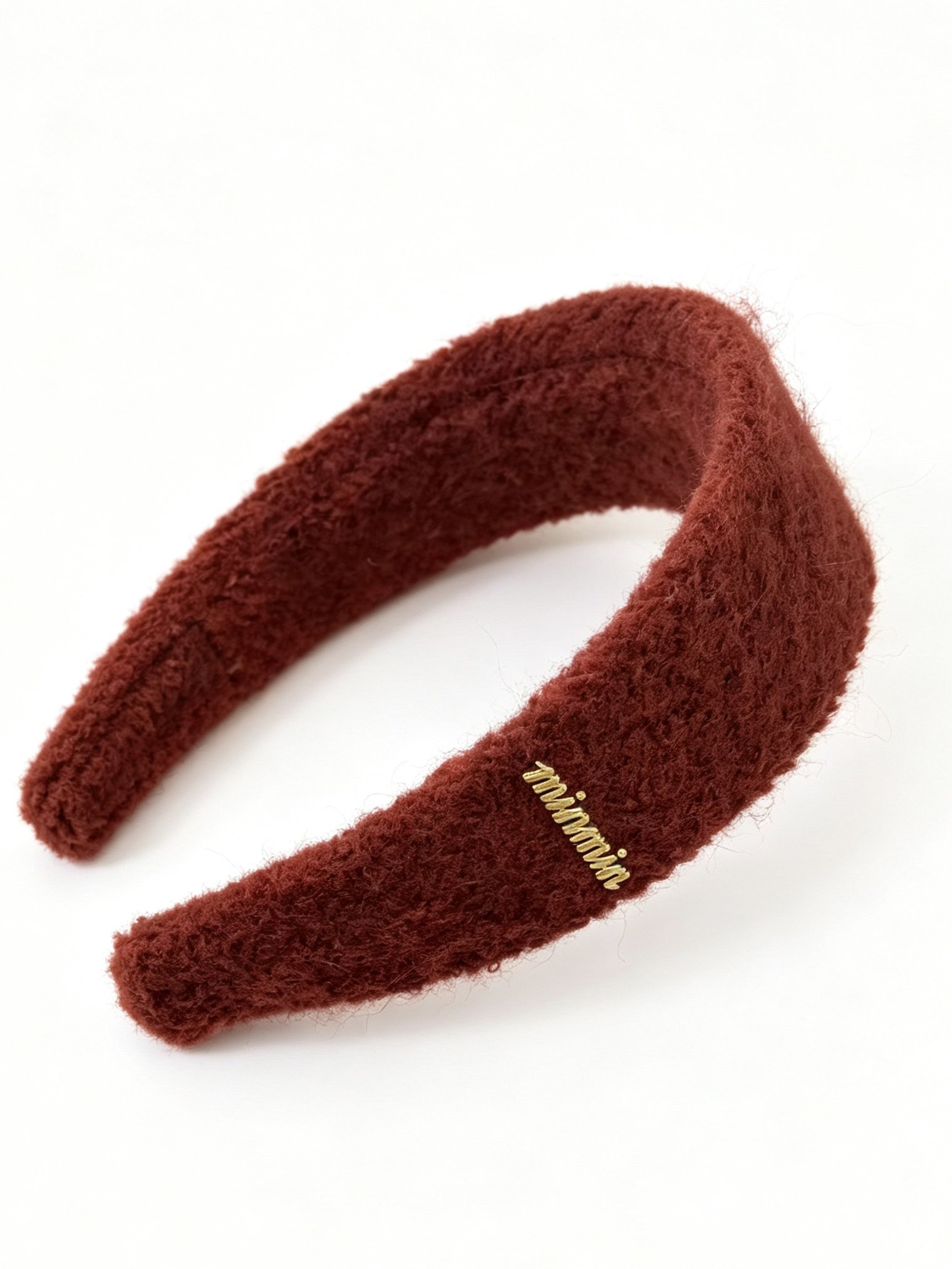Plush Letter Gold Tag Headband