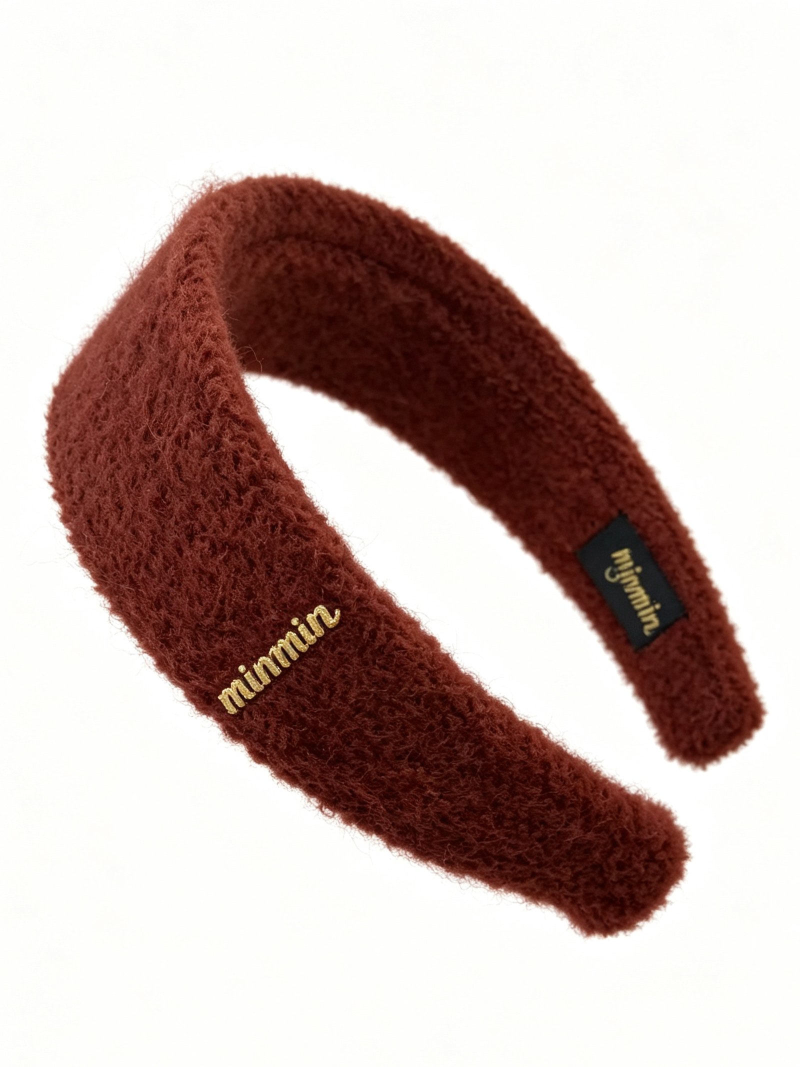 Plush Letter Gold Tag Headband