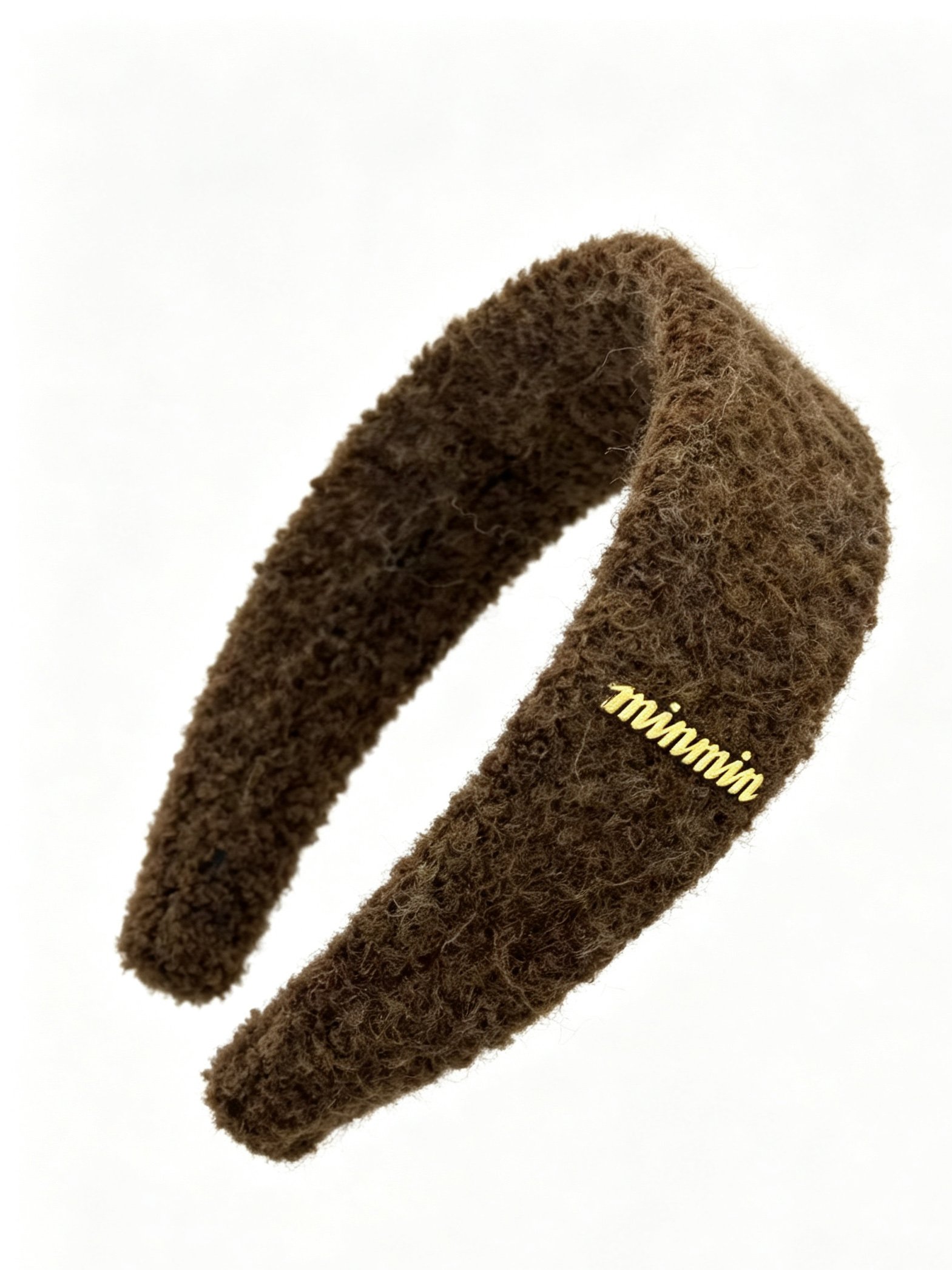 Plush Letter Gold Tag Headband