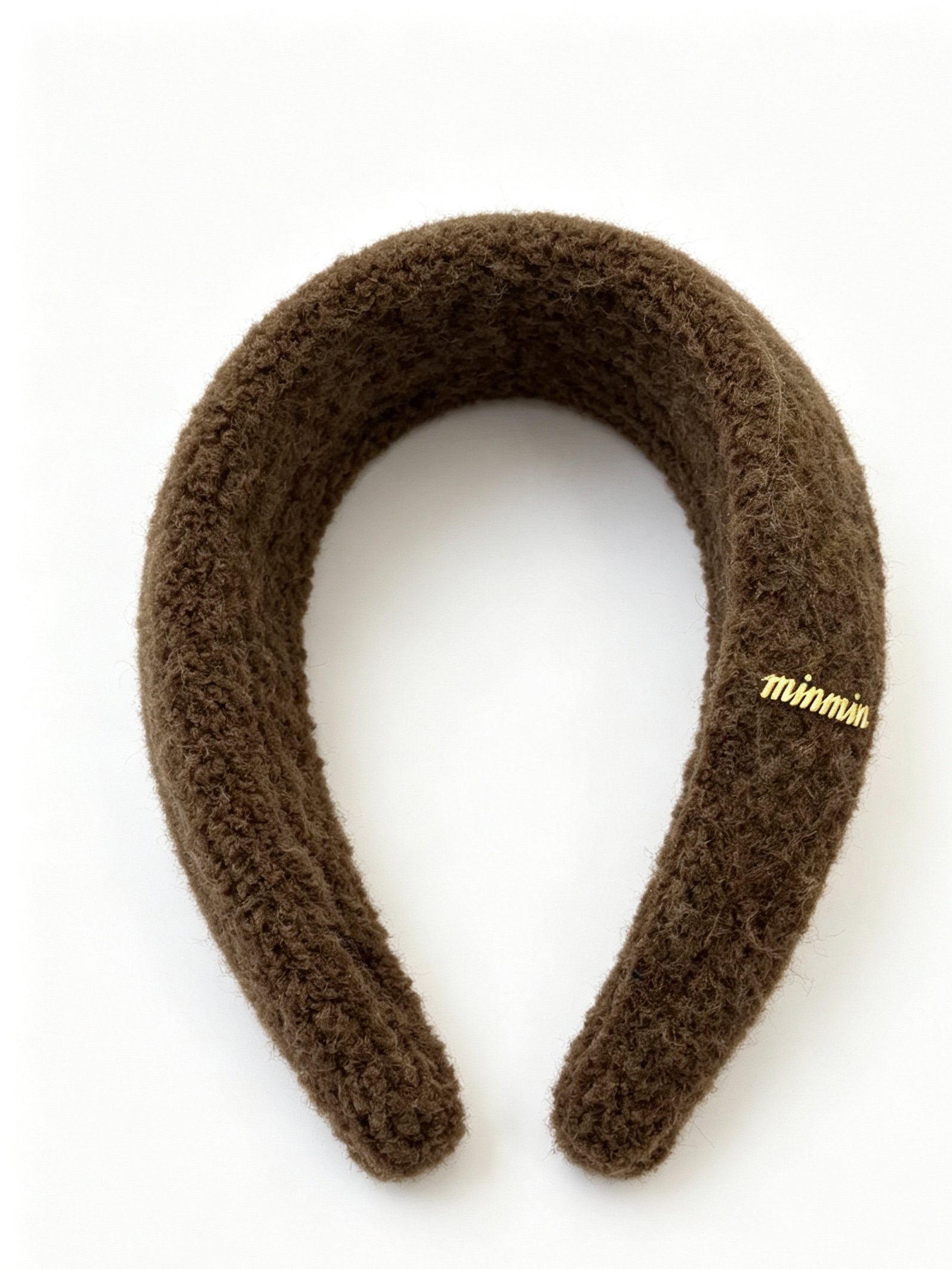 Plush Letter Gold Tag Headband