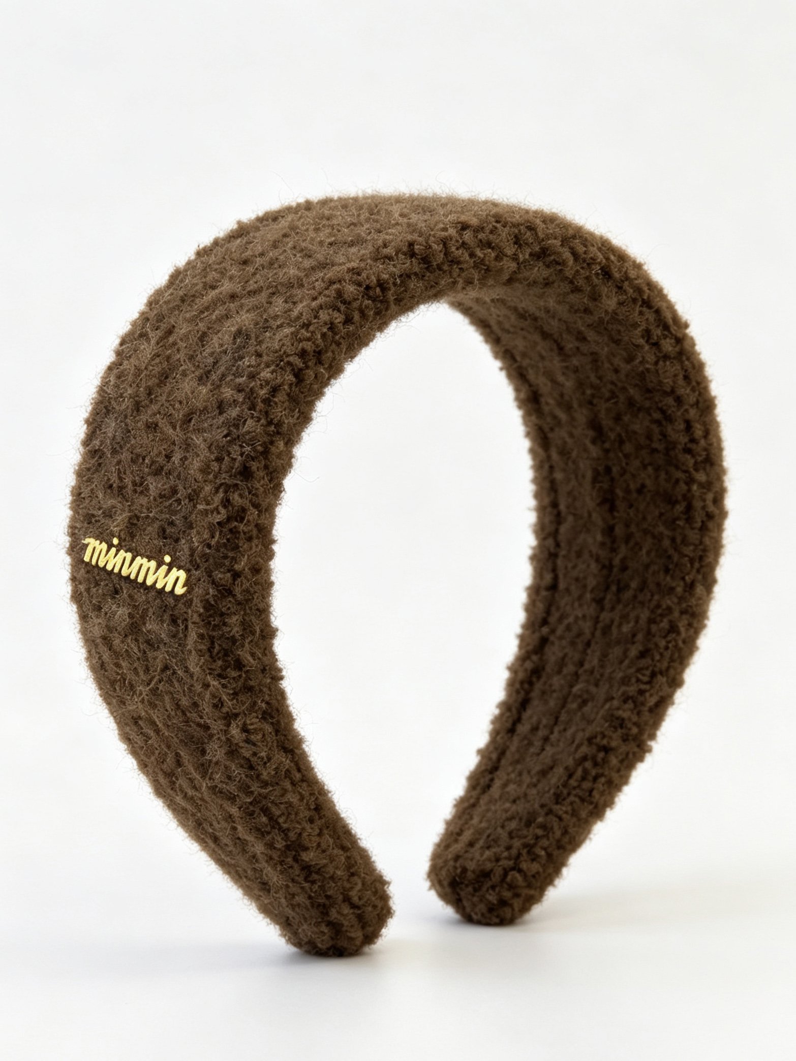 Plush Letter Gold Tag Headband
