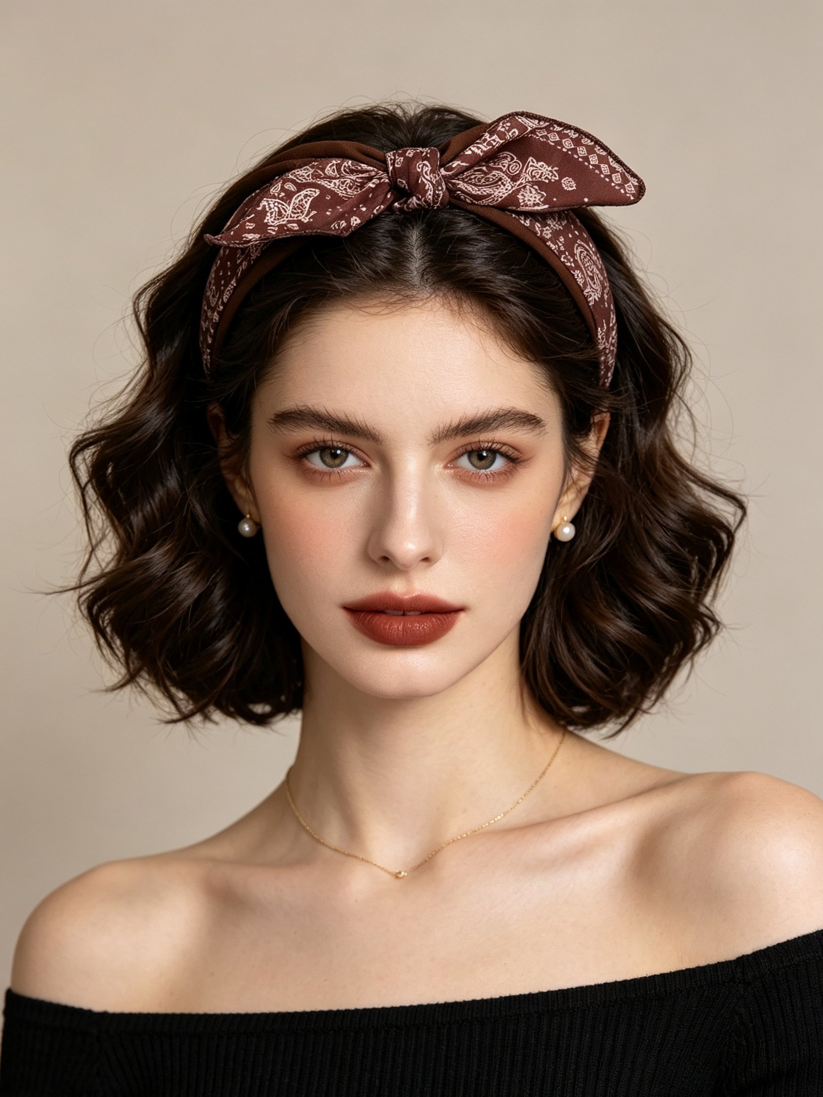 Paisley Bow Headband