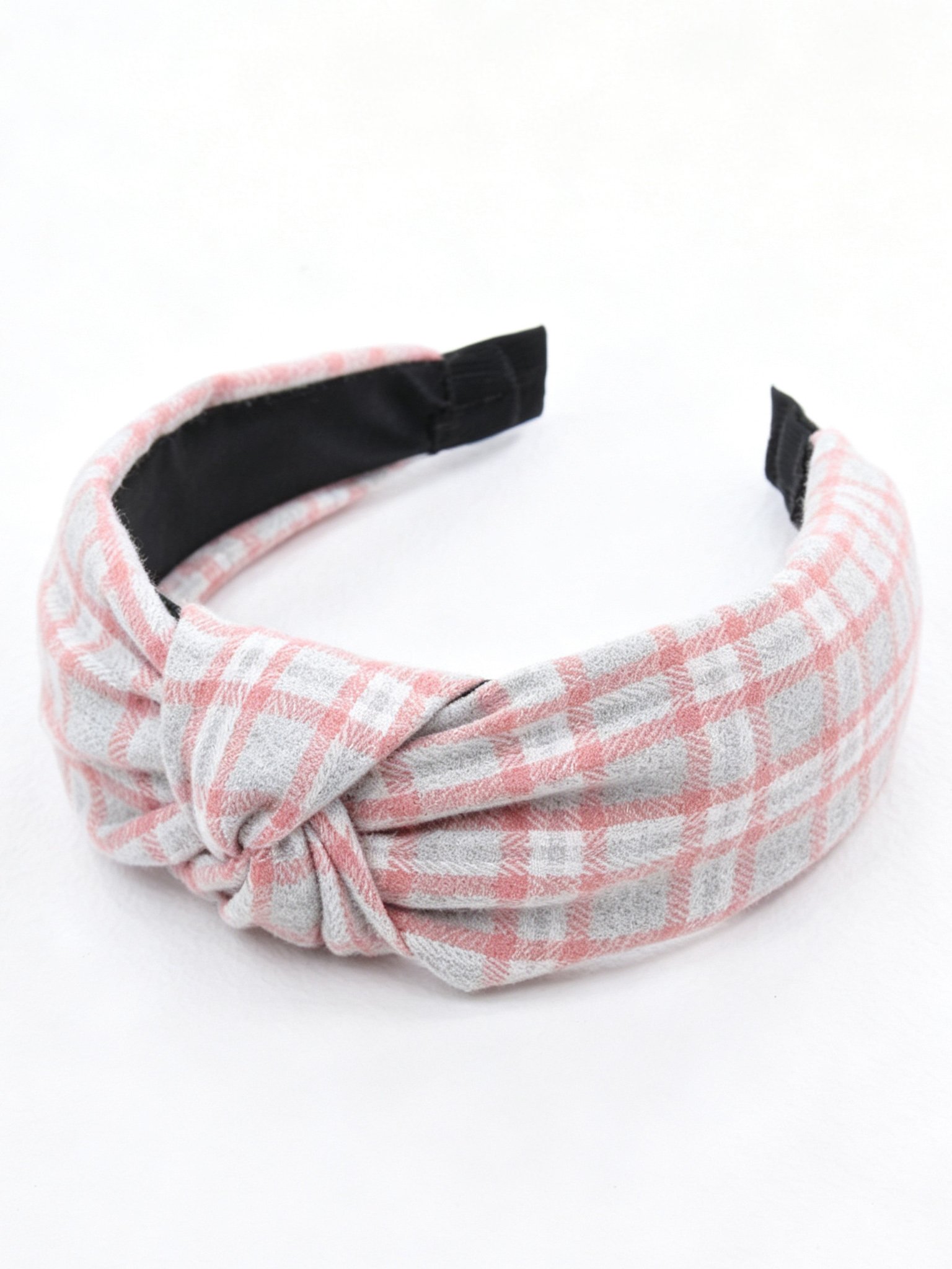 Cross Plaid Knot Headband