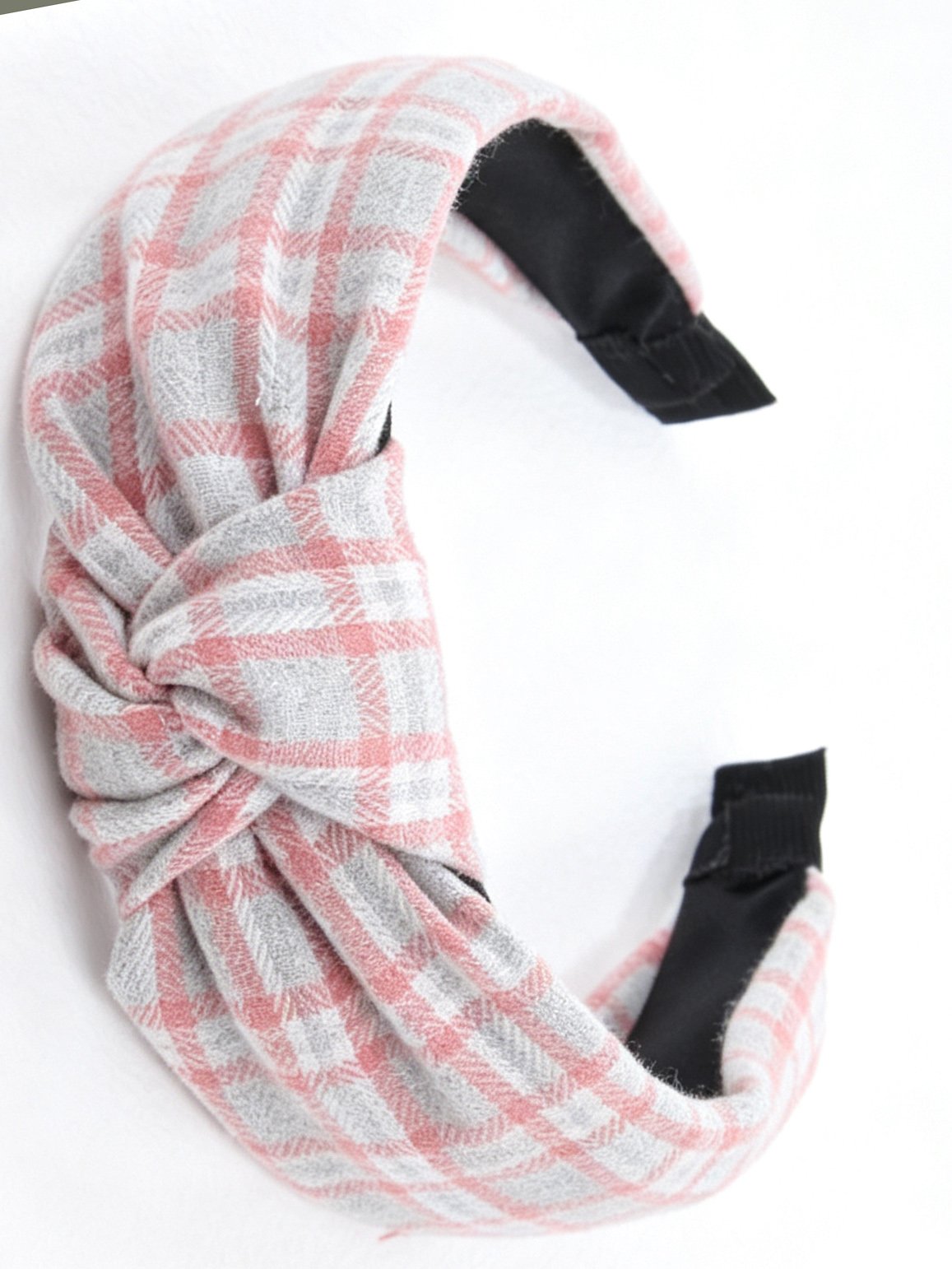 Cross Plaid Knot Headband