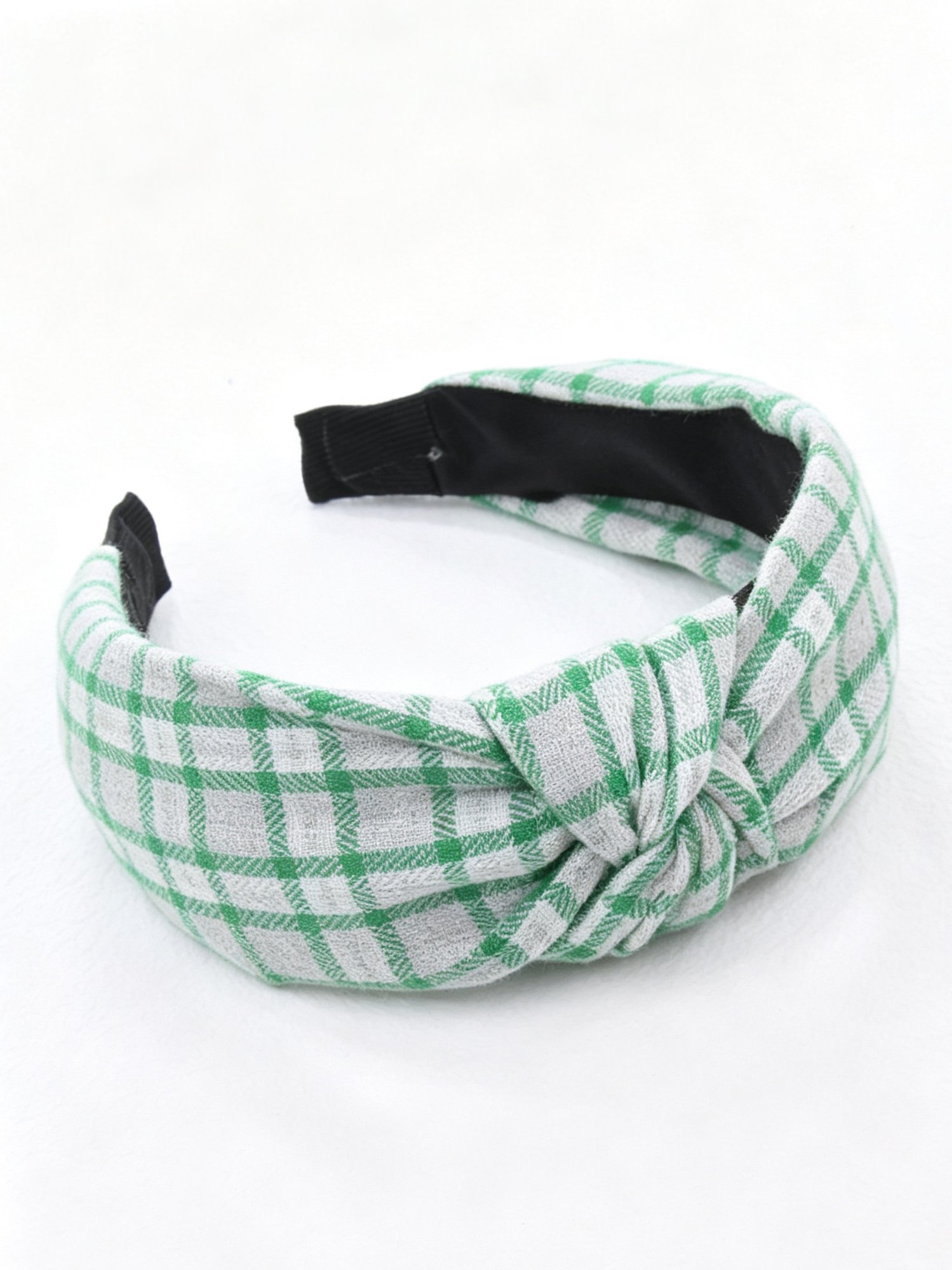 Cross Plaid Knot Headband