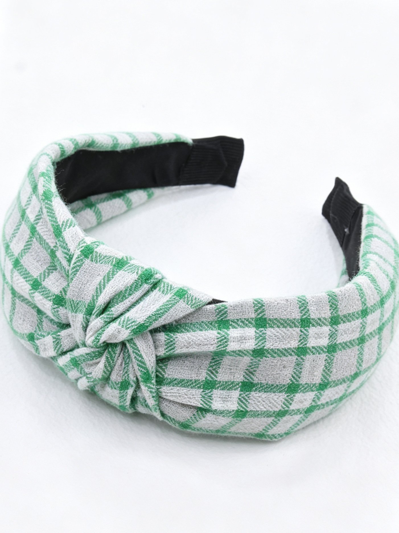 Cross Plaid Knot Headband