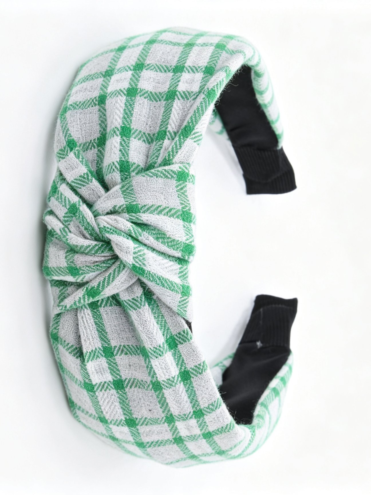 Cross Plaid Knot Headband