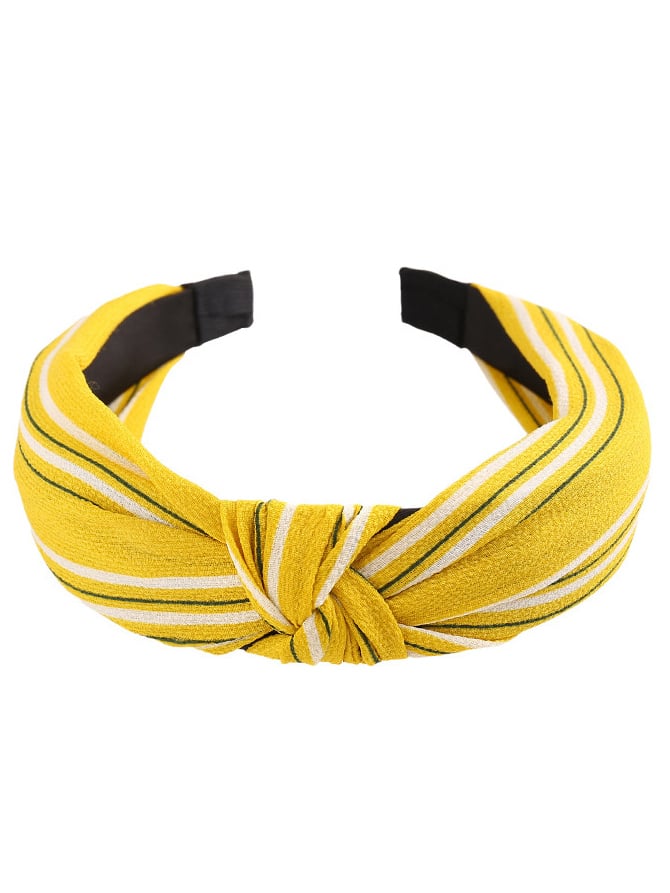 Two-tone Thin Stripe Knotted Headband