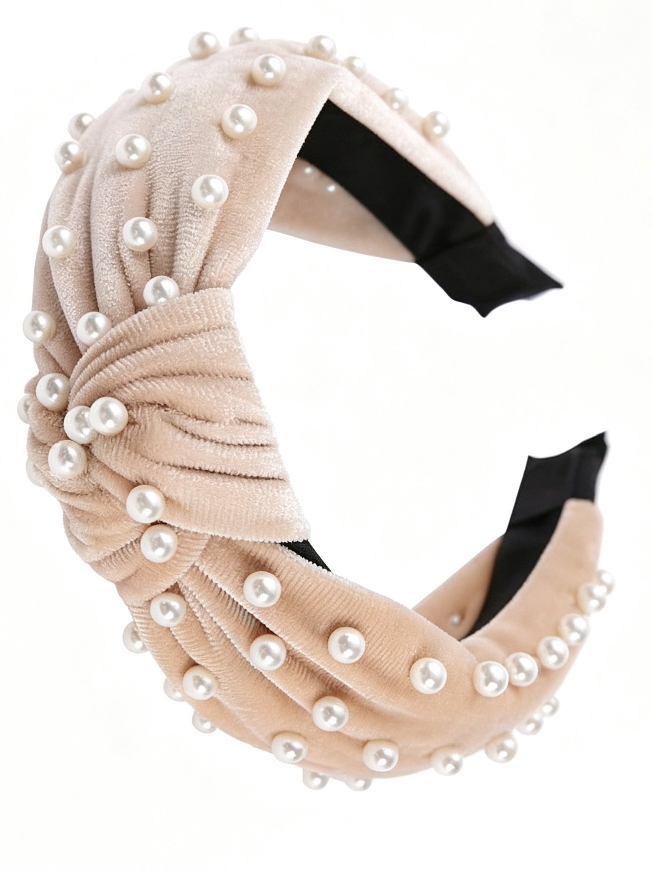 Pearl Knotted Wide Headband