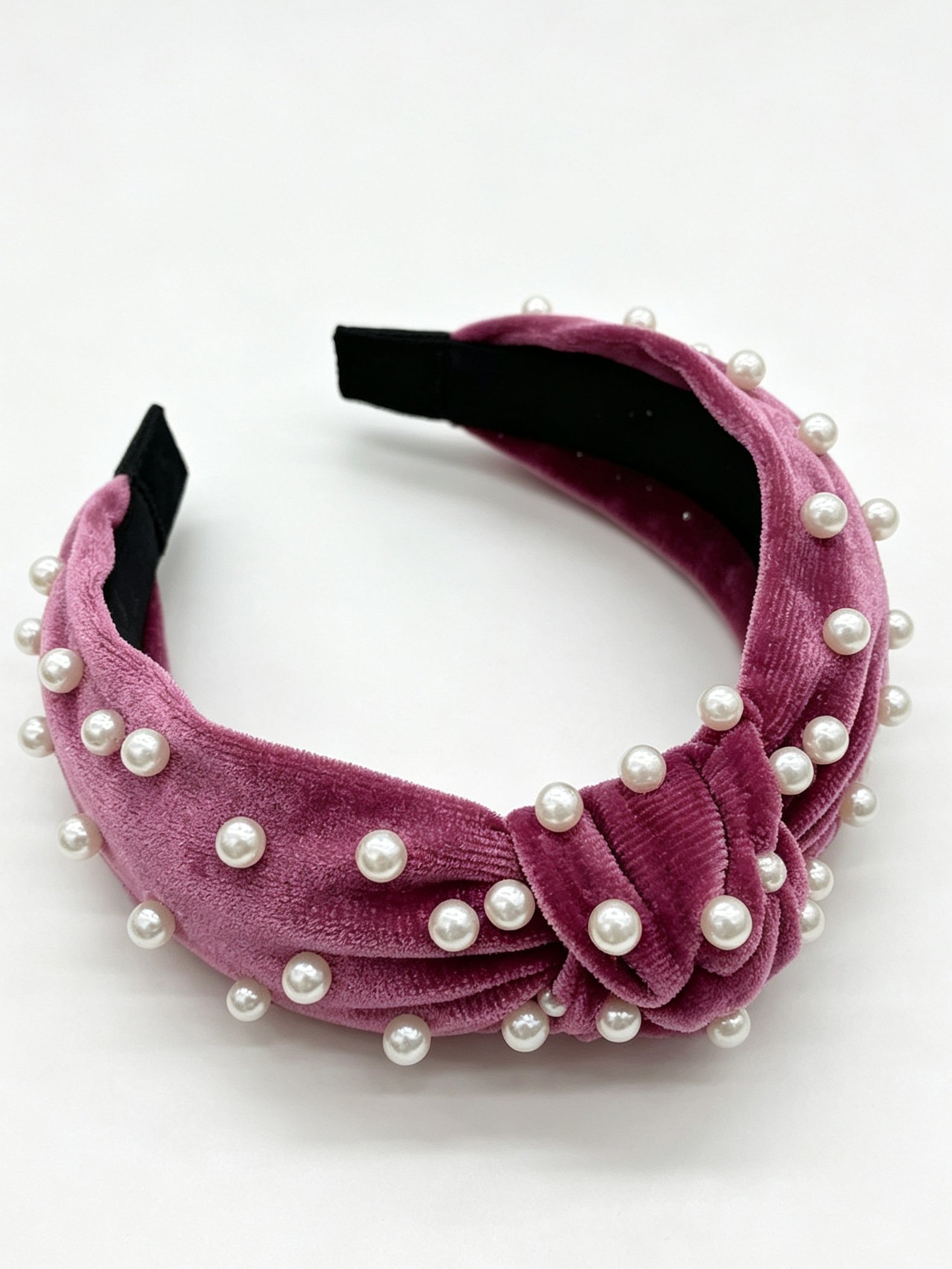 Pearl Knotted Wide Headband