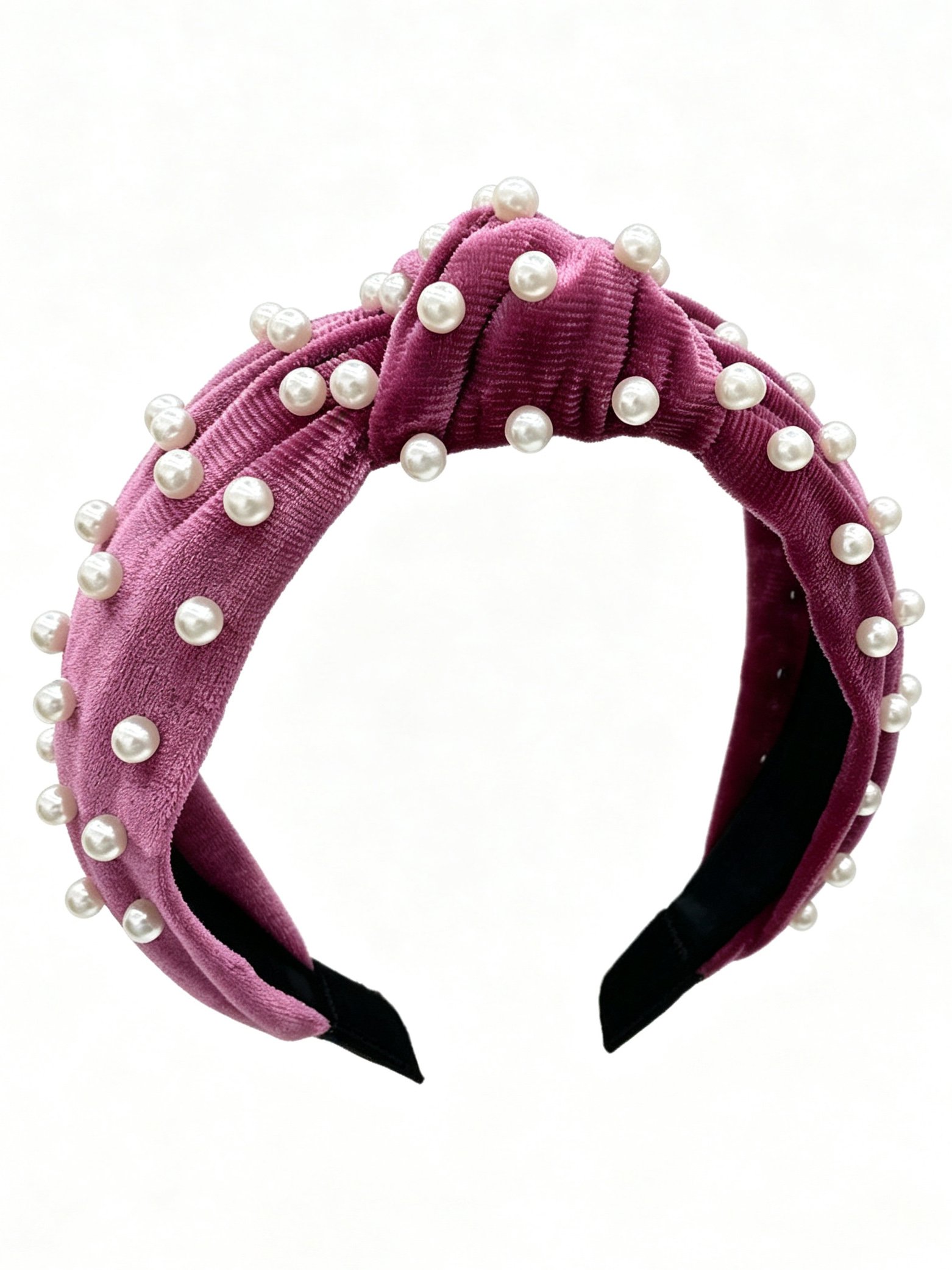 Pearl Knotted Wide Headband