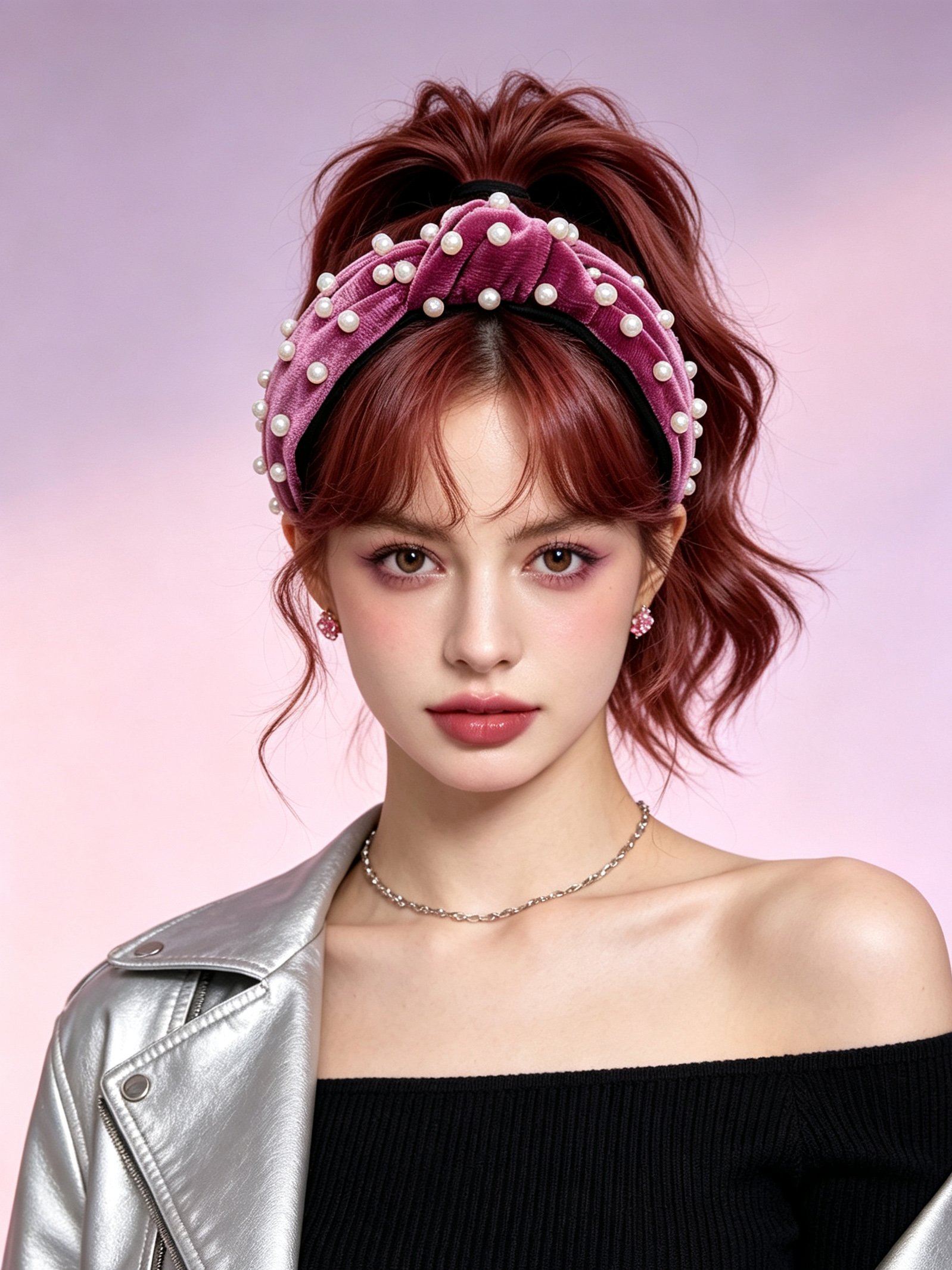 Pearl Knotted Wide Headband