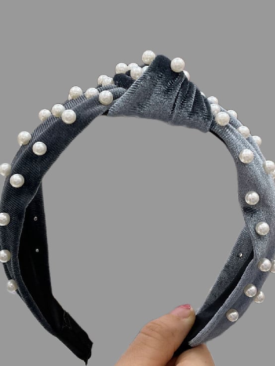 Pearl Knotted Wide Headband