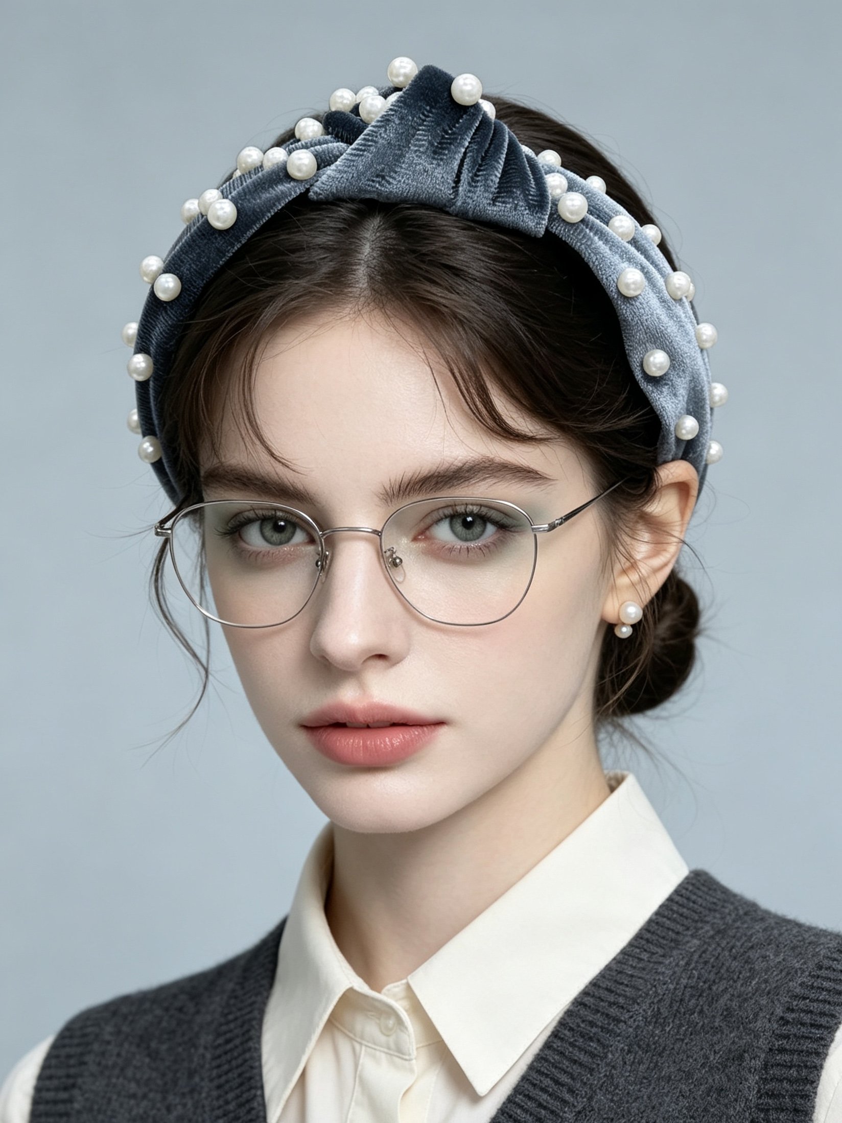 Pearl Knotted Wide Headband