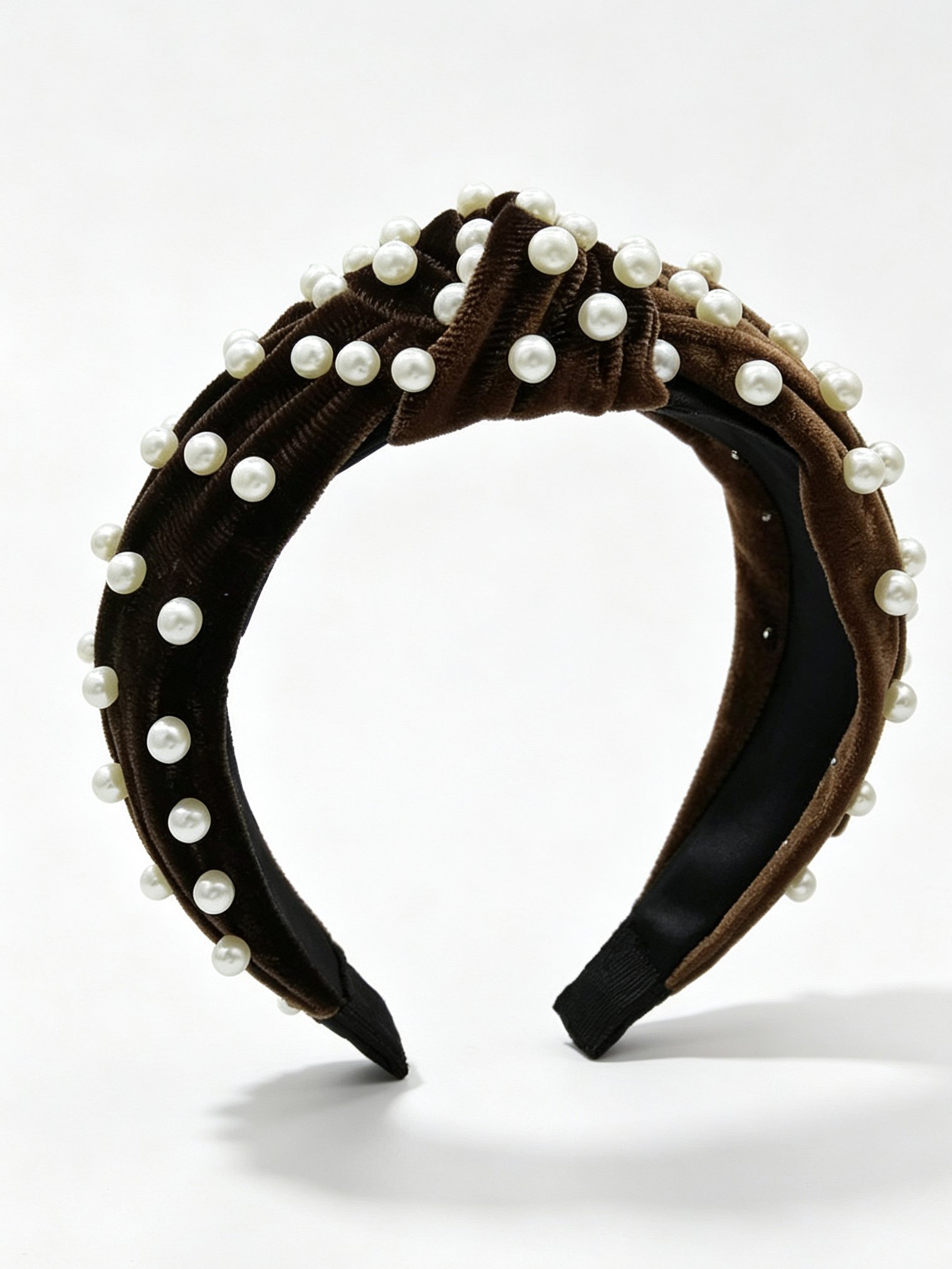 Pearl Knotted Wide Headband