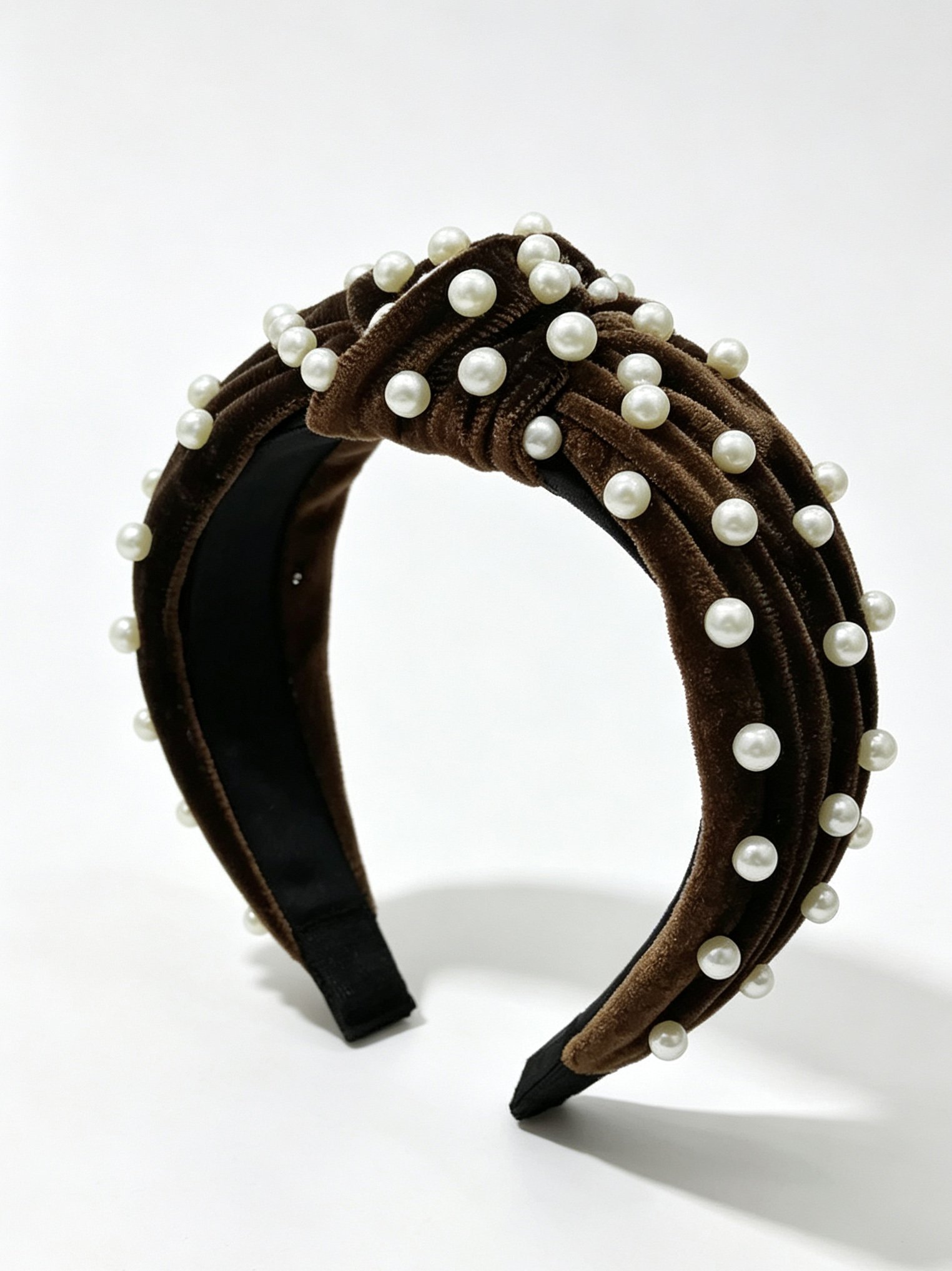 Pearl Knotted Wide Headband