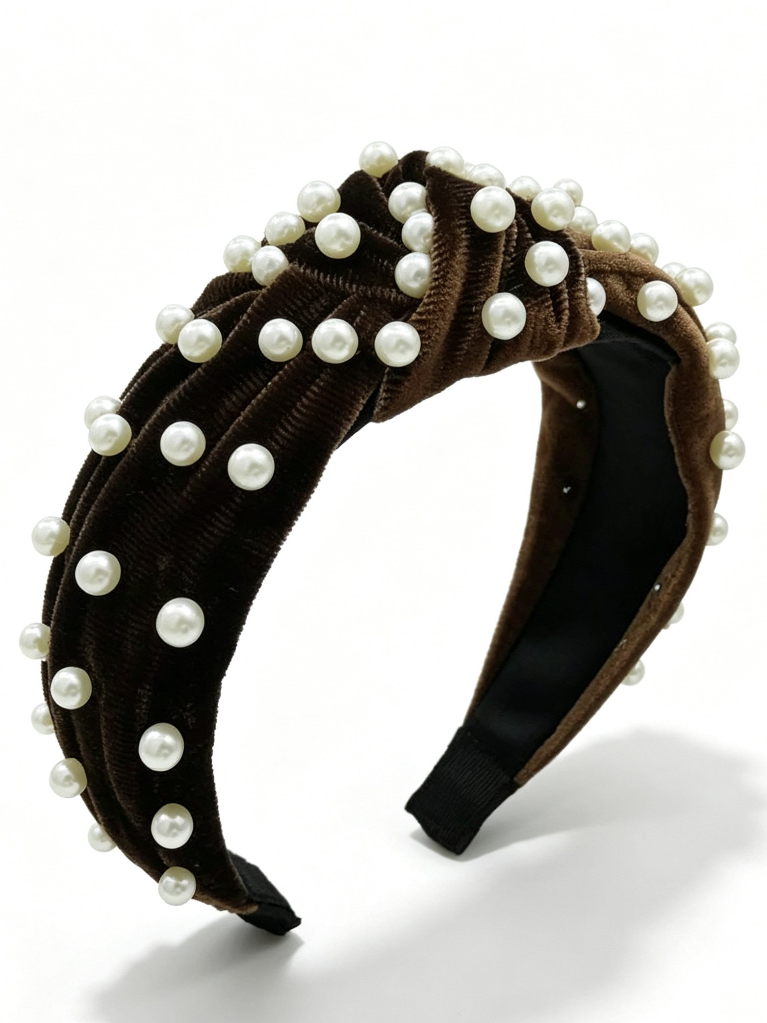 Pearl Knotted Wide Headband