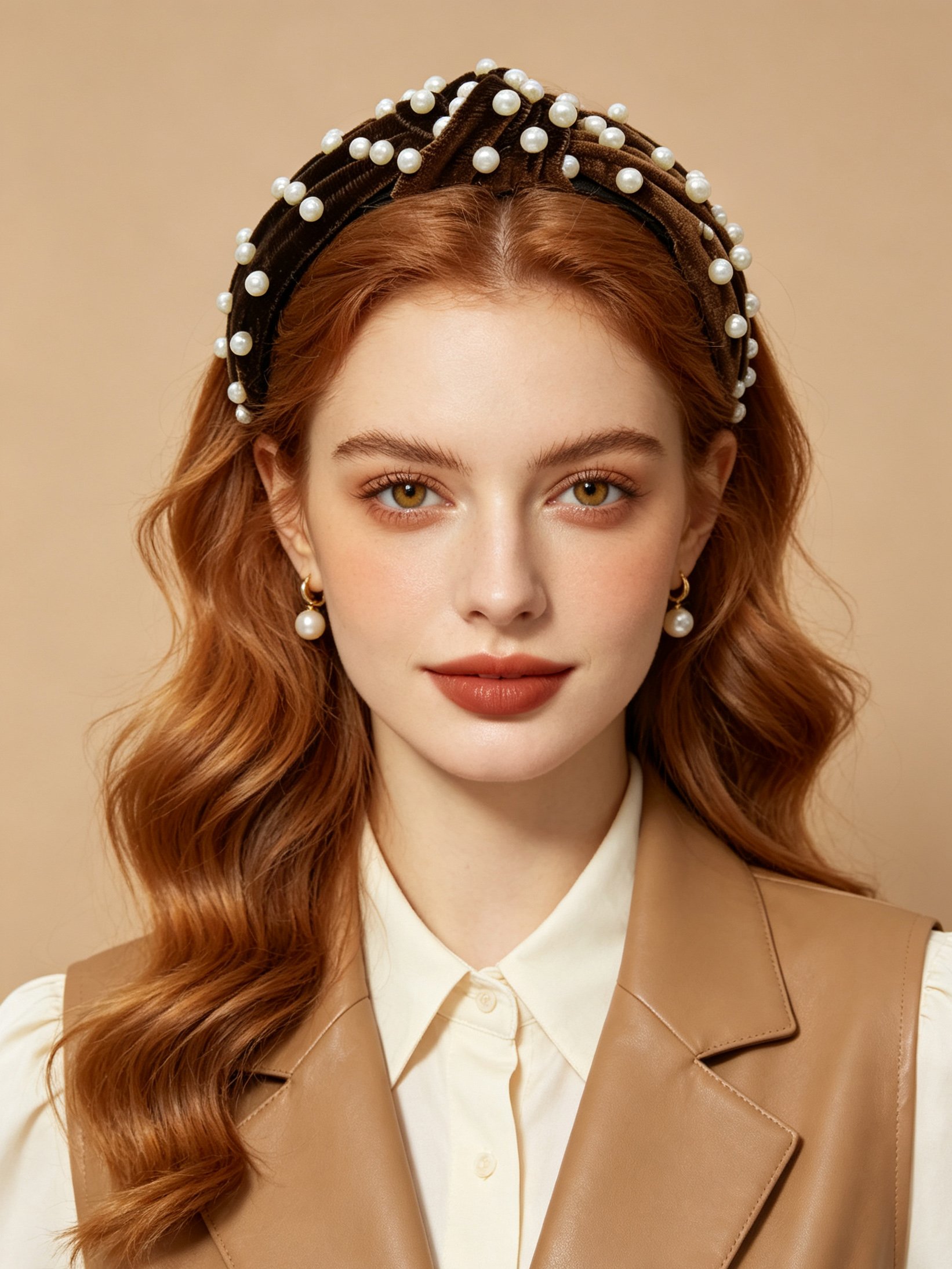 Pearl Knotted Wide Headband