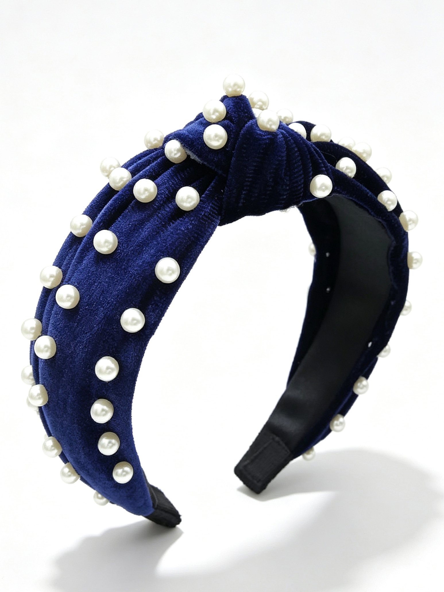 Pearl Knotted Wide Headband