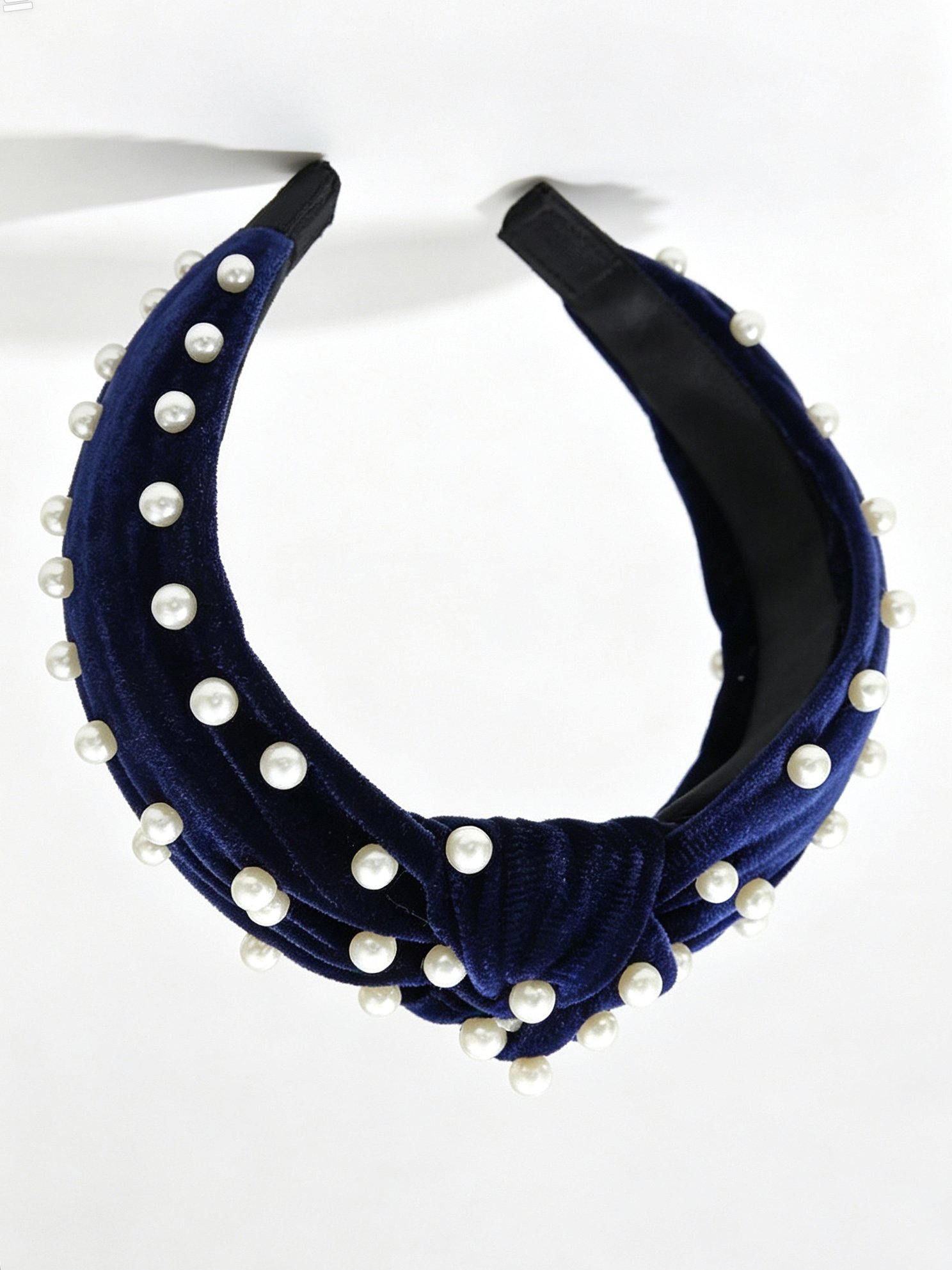 Pearl Knotted Wide Headband