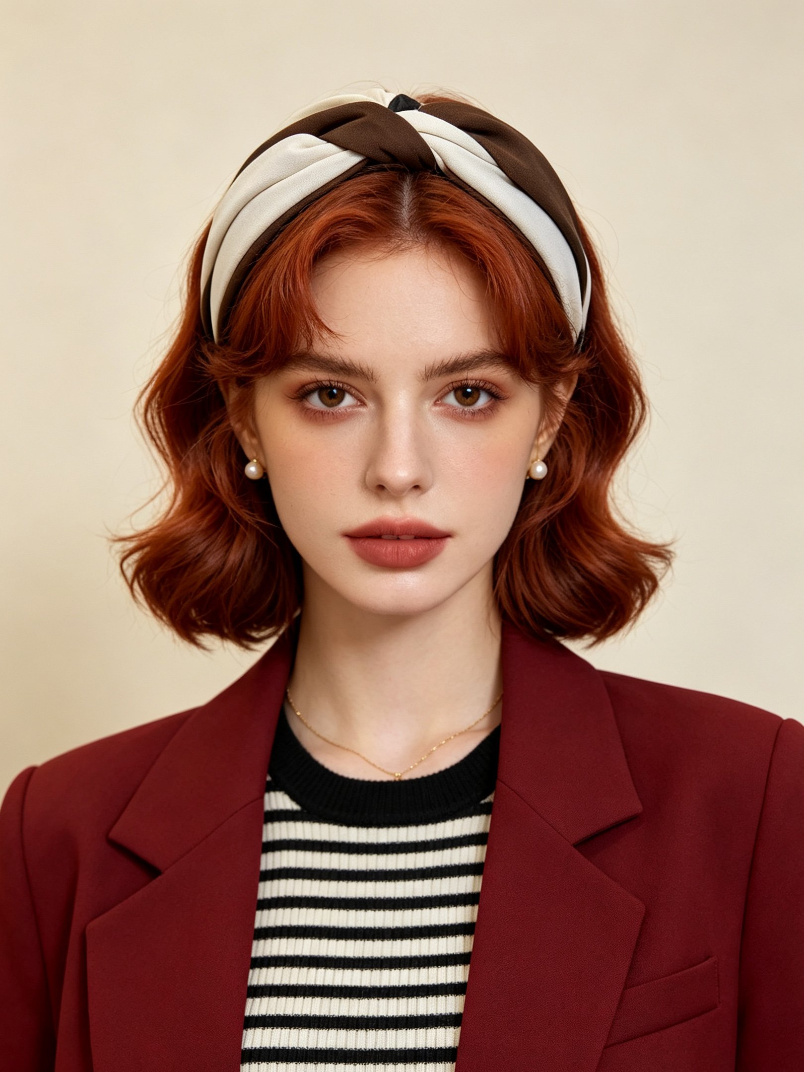 Korean Cross Two-tone Wide Headband