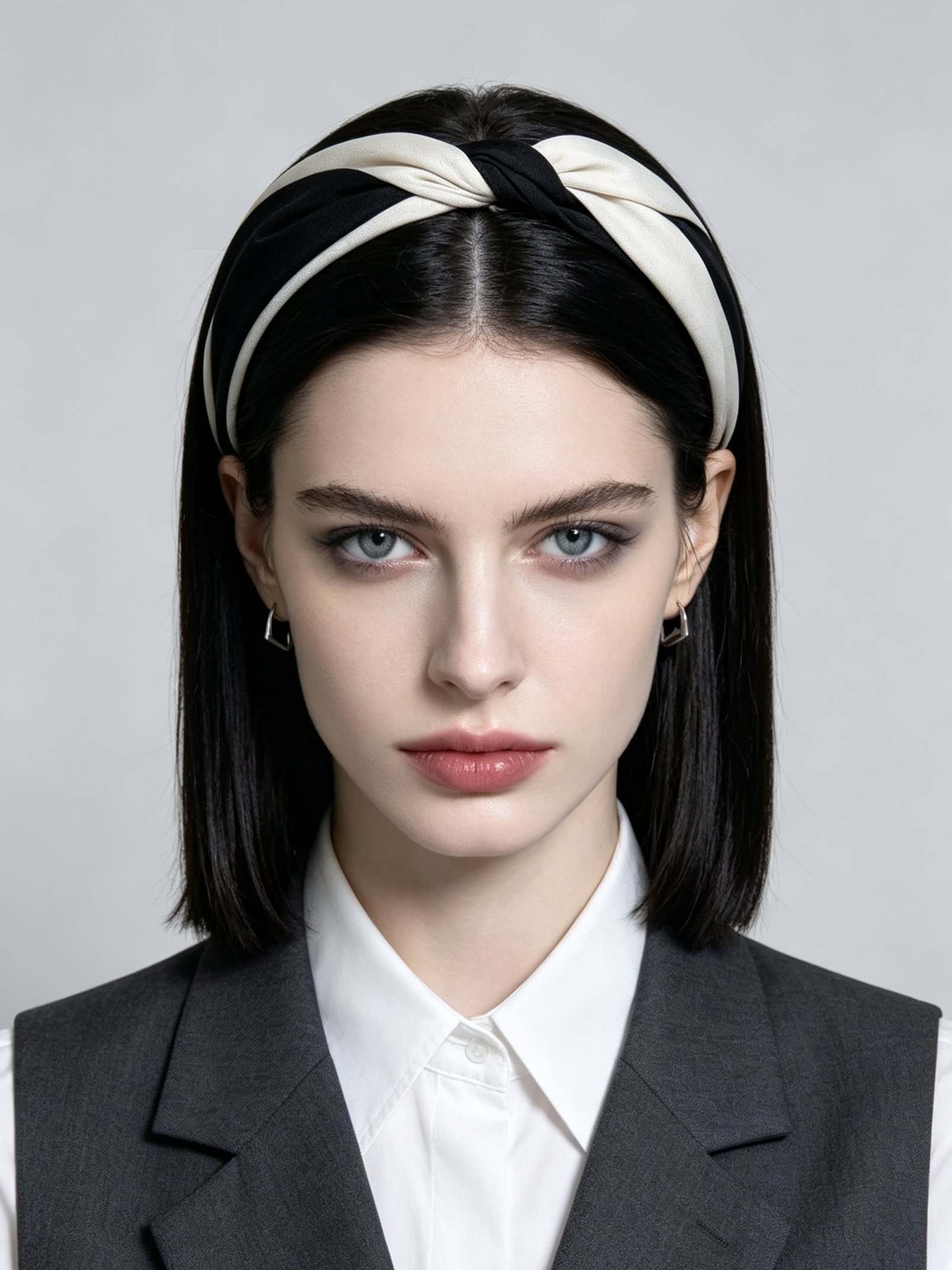 Korean Cross Two-tone Wide Headband