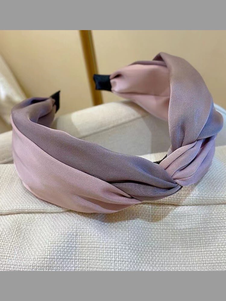 Korean Cross Two-tone Wide Headband