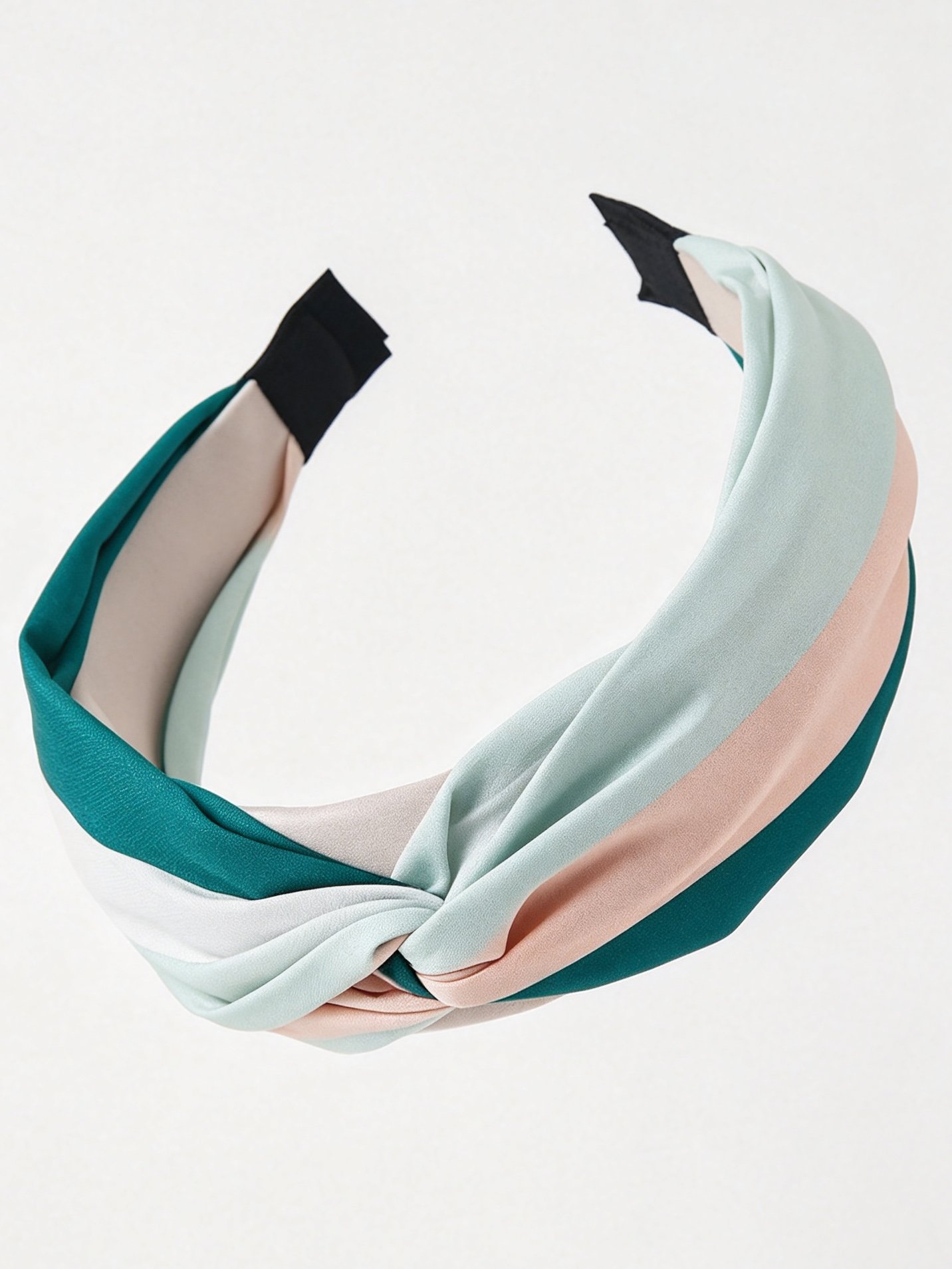 Fabric Spliced Stripe Knotted Headband