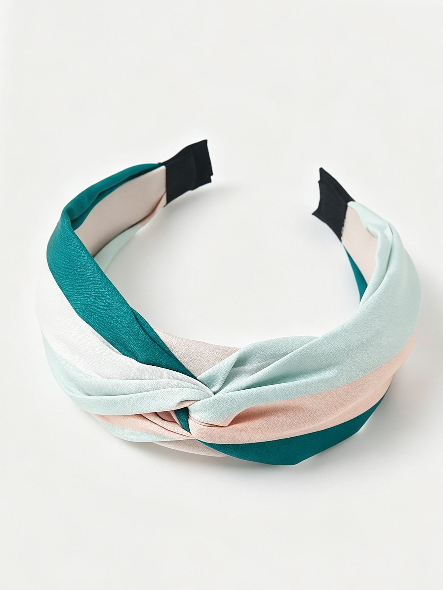 Fabric Spliced Stripe Knotted Headband
