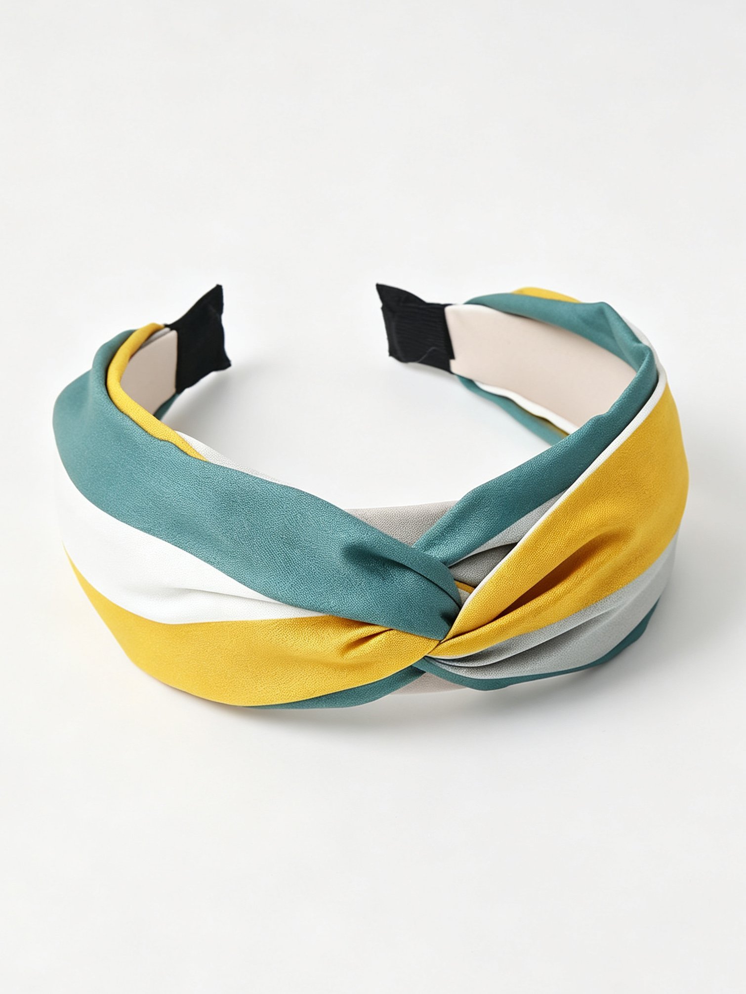 Fabric Spliced Stripe Knotted Headband