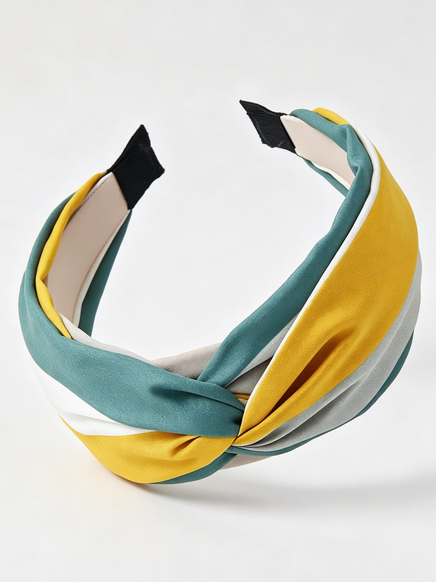 Fabric Spliced Stripe Knotted Headband