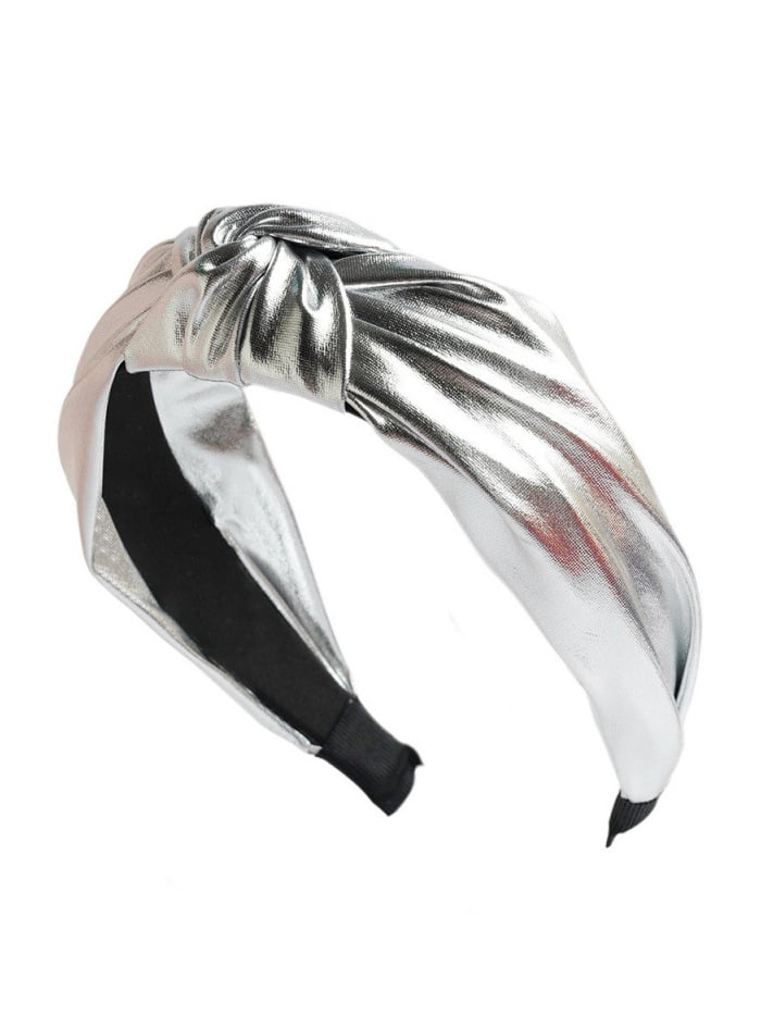 PU Leather Wide Knotted Headband