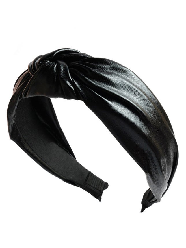 PU Leather Wide Knotted Headband