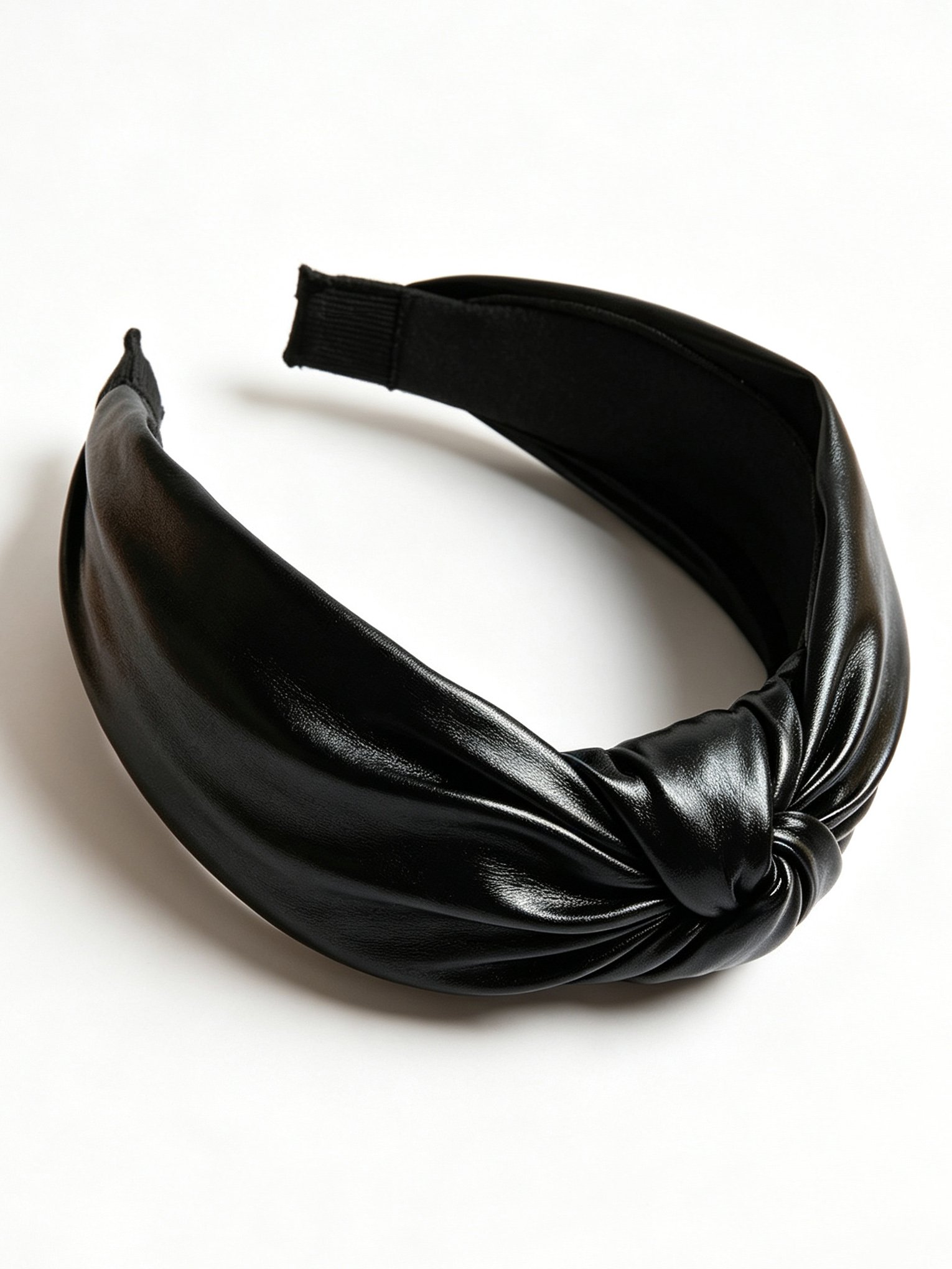 PU Leather Wide Knotted Headband