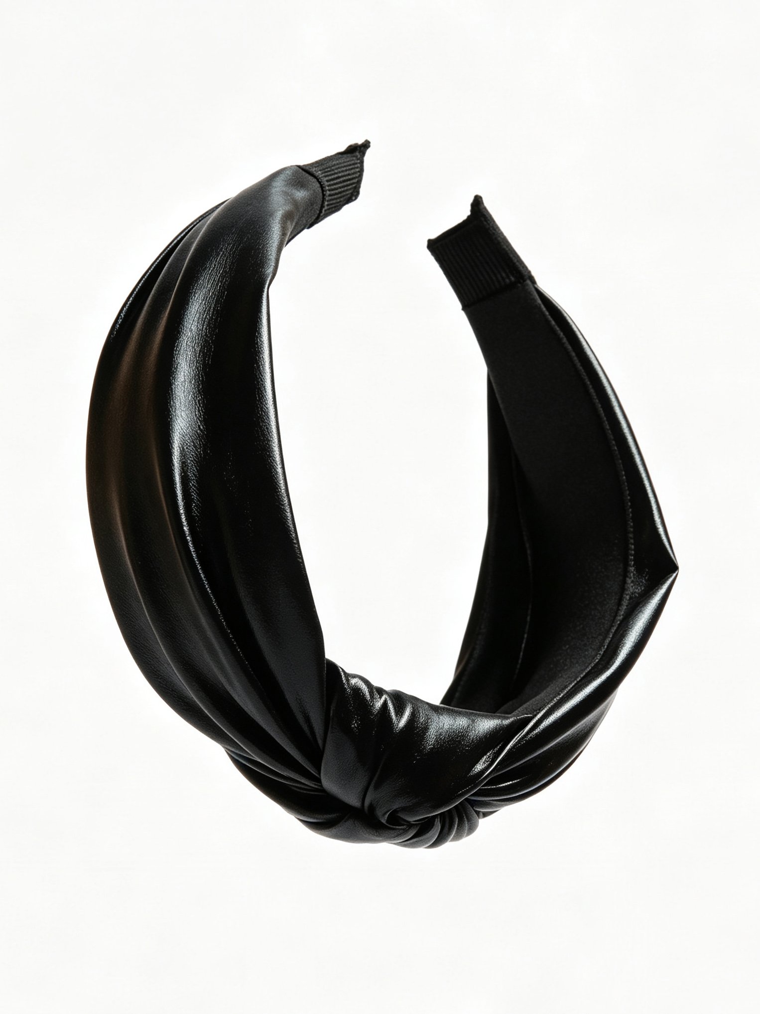 PU Leather Wide Knotted Headband