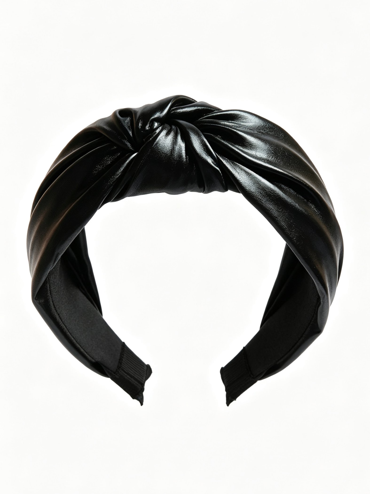 PU Leather Wide Knotted Headband