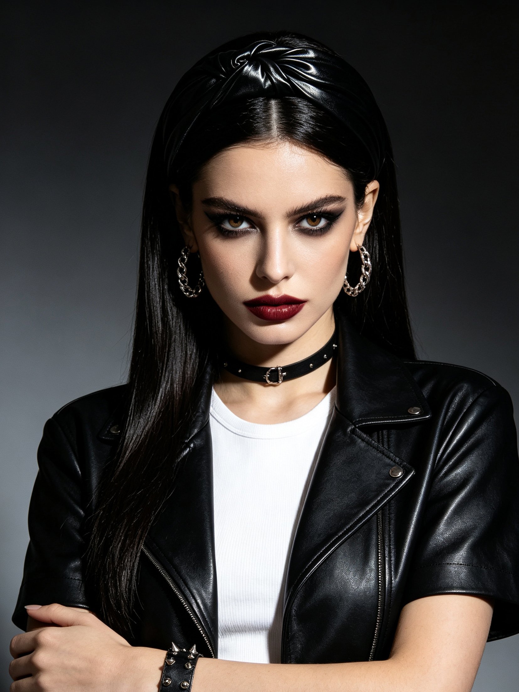 PU Leather Wide Knotted Headband