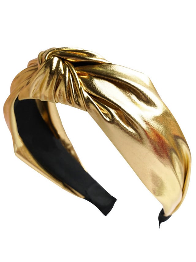 PU Leather Wide Knotted Headband
