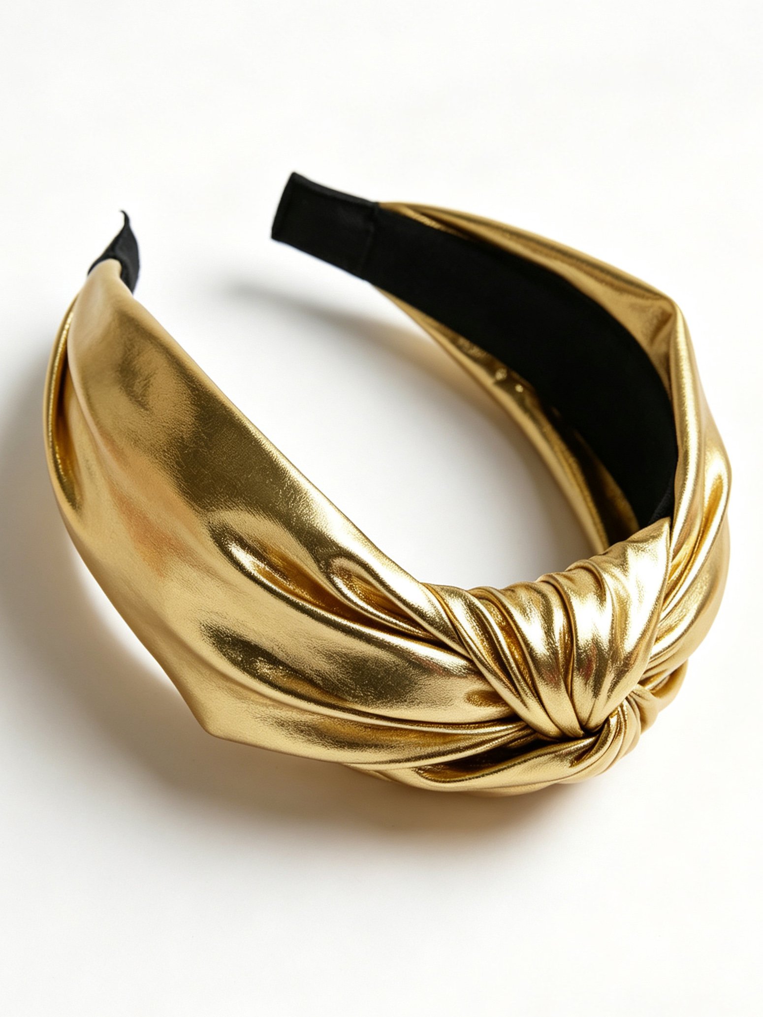 PU Leather Wide Knotted Headband