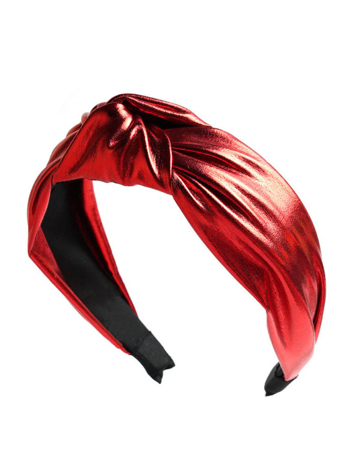 PU Leather Wide Knotted Headband