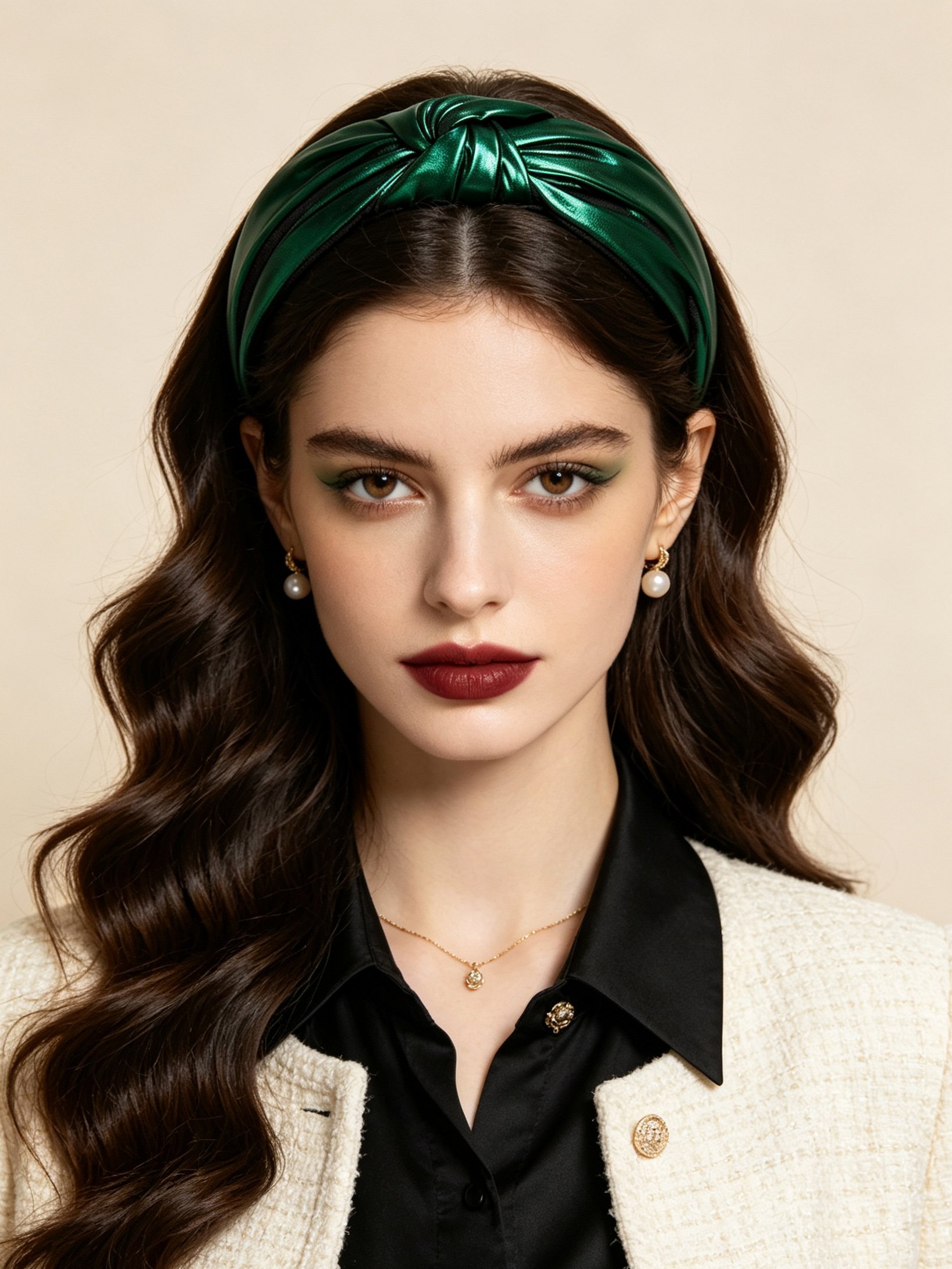 PU Leather Wide Knotted Headband